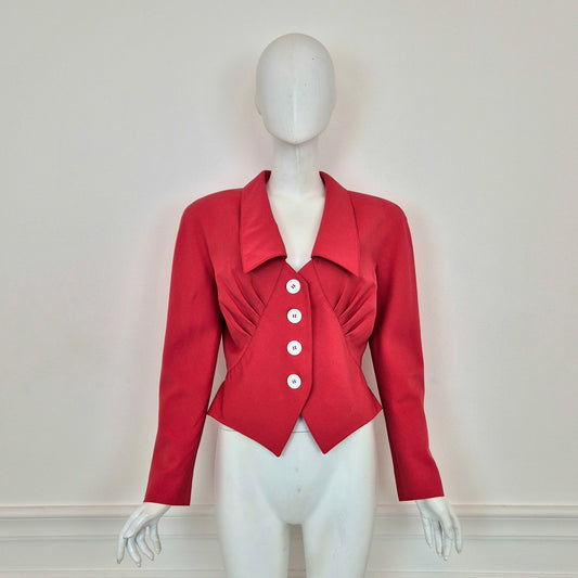 Valentino Boutique | Blazer sciancrato rosso corallo