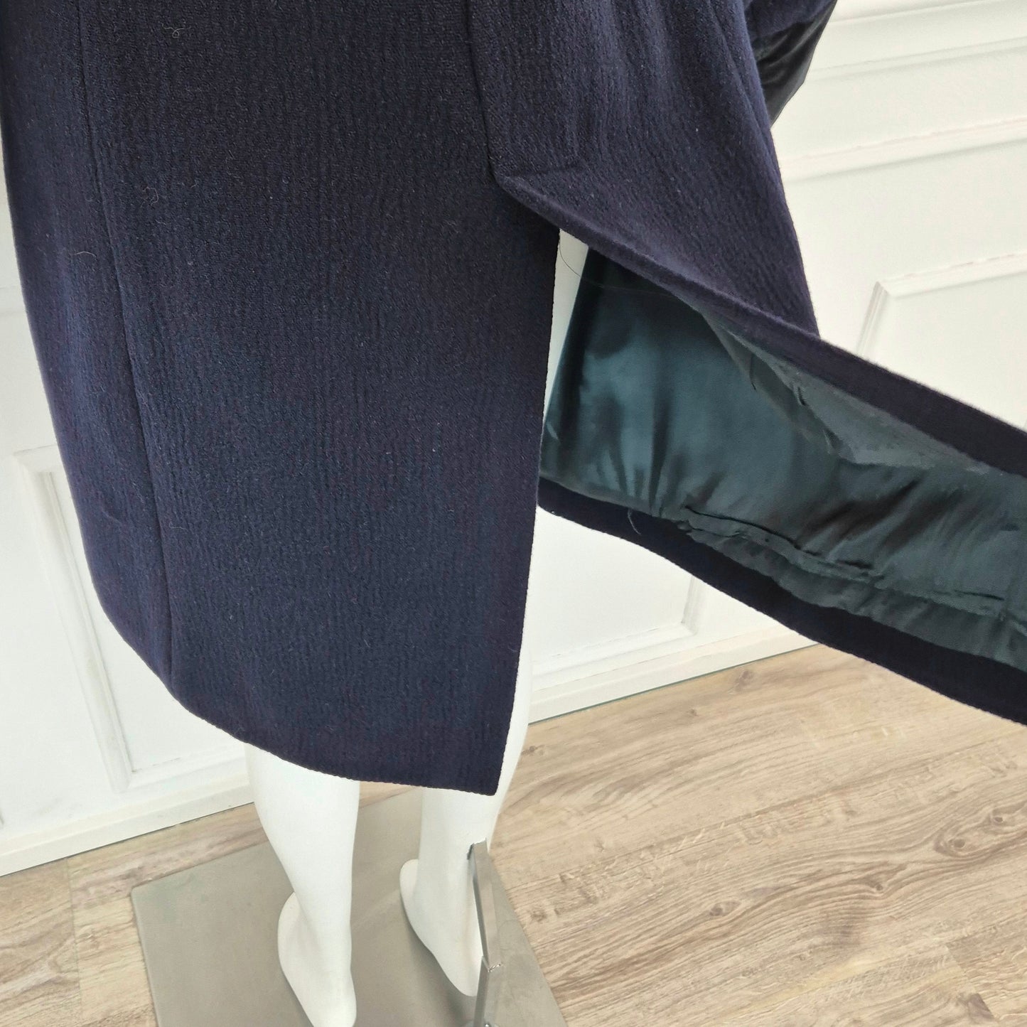 Romeo Gigli | Cappotto blu dettagli velluto