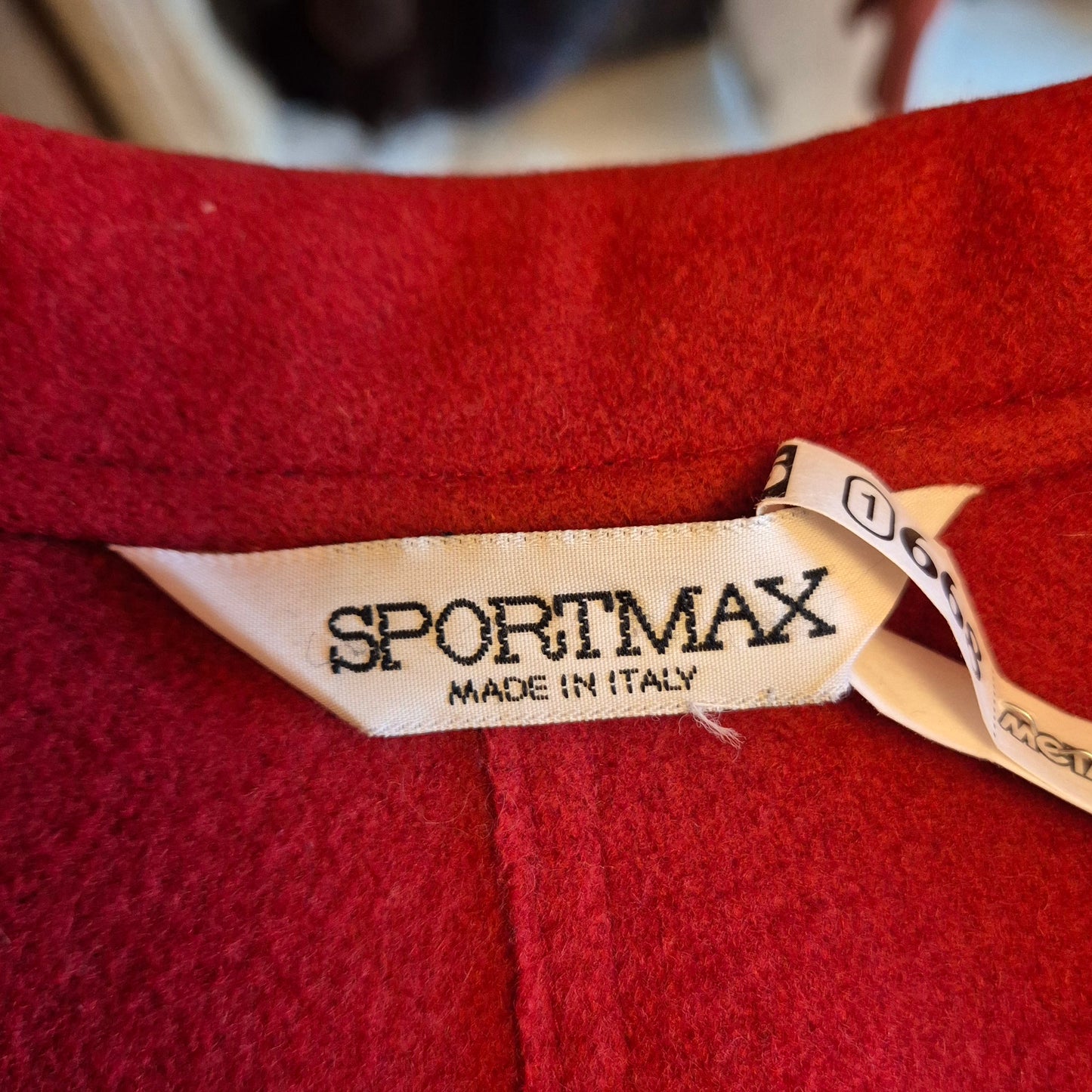 Sportmax | Cappottino sfoderato borgogna bottoni ancora