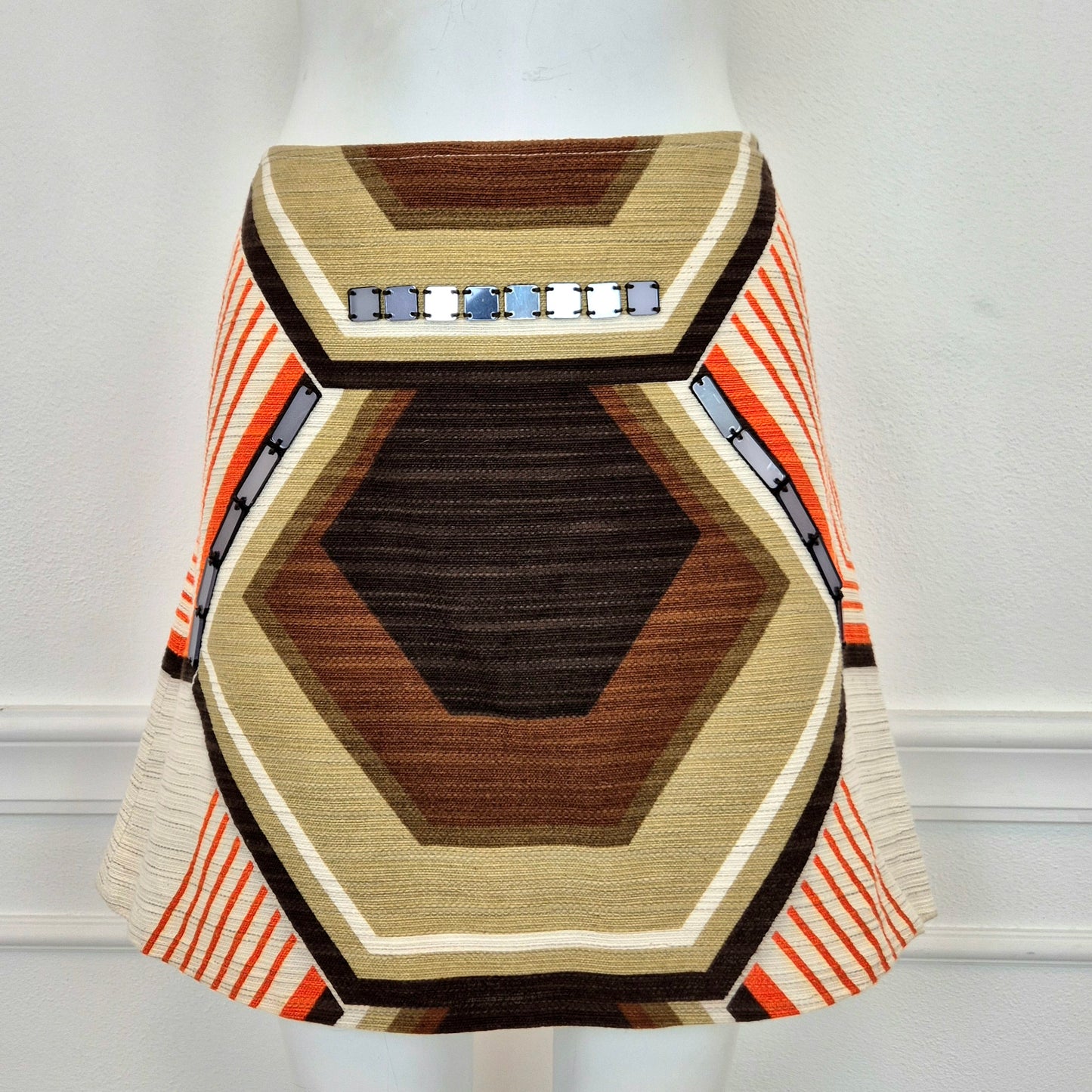 Miu Miu | Minigonna fantasia optical specchietti applicati SS 2005