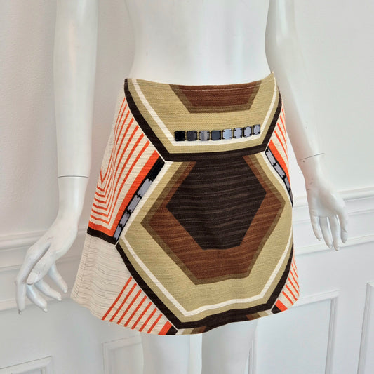 Miu Miu | Minigonna fantasia optical specchietti applicati SS 2005