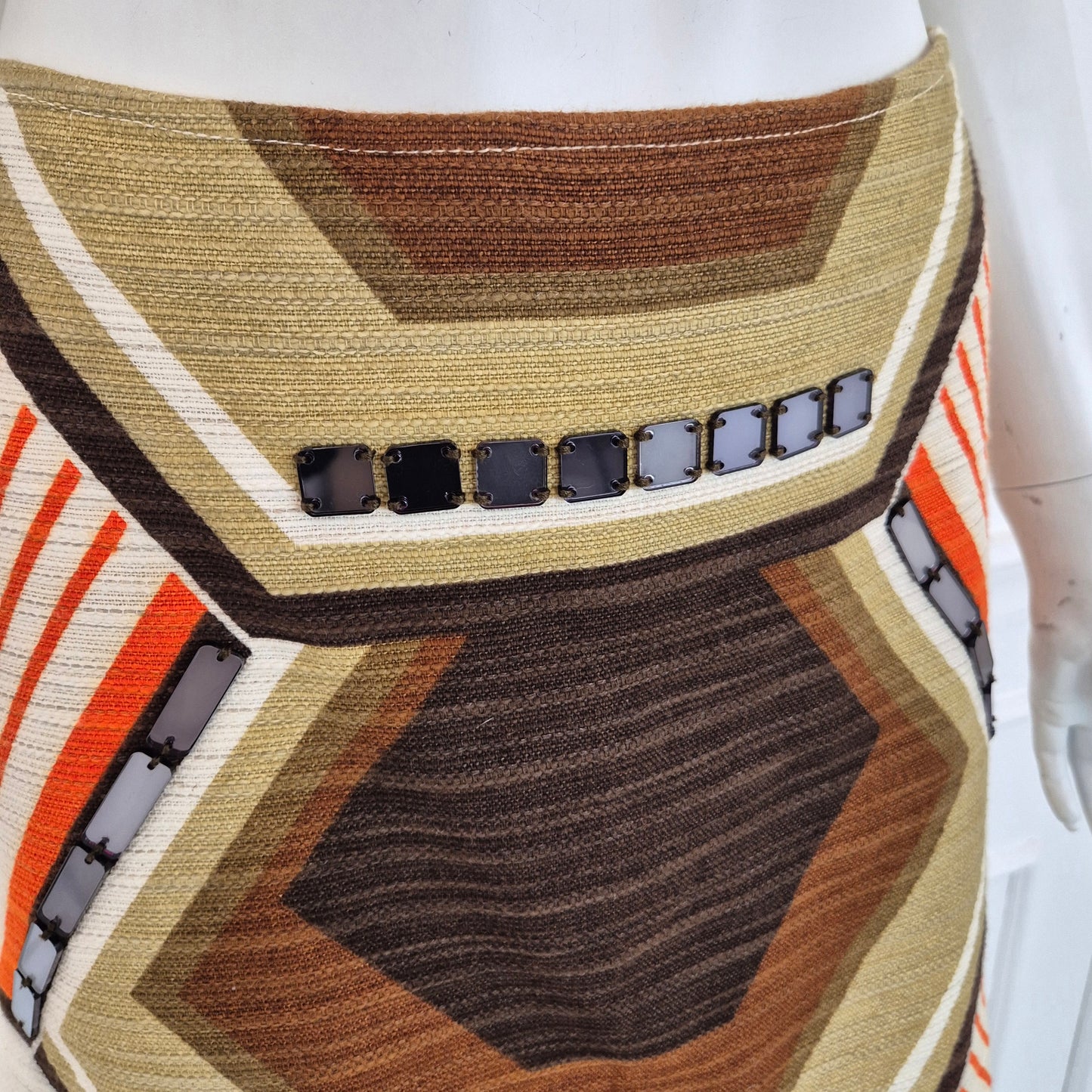 Miu Miu | Minigonna fantasia optical specchietti applicati SS 2005