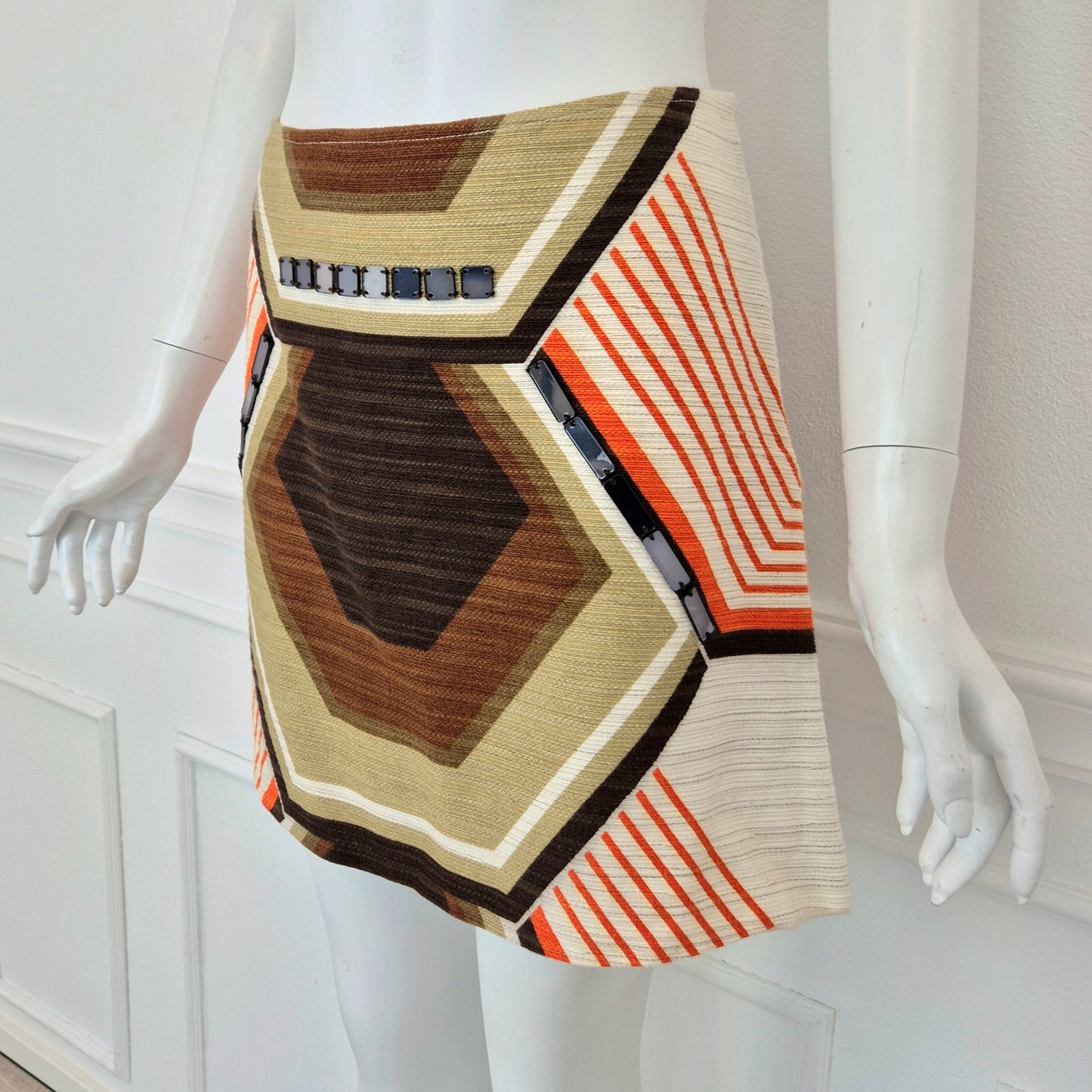 Miu Miu | Minigonna fantasia optical specchietti applicati SS 2005