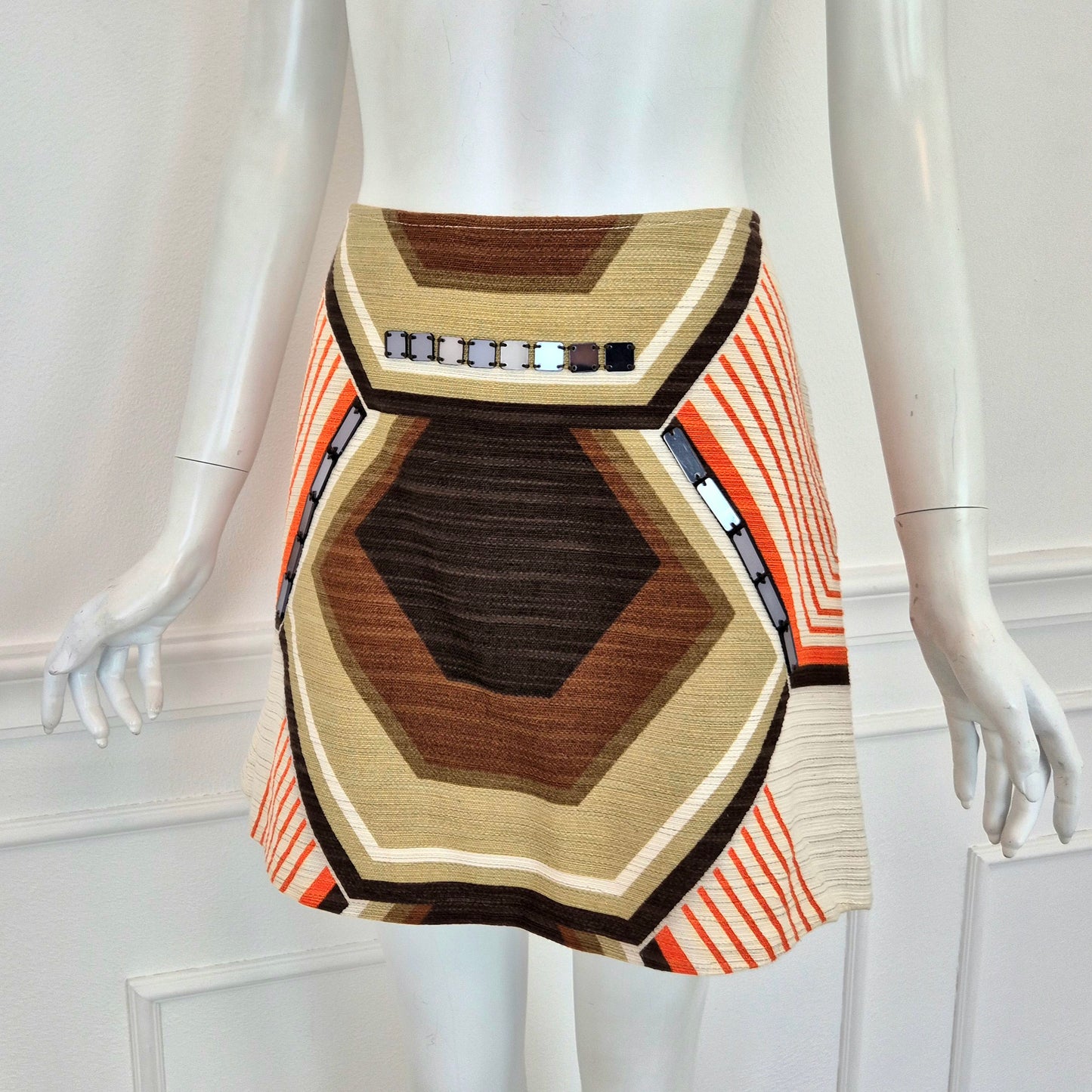 Miu Miu | Minigonna fantasia optical specchietti applicati SS 2005