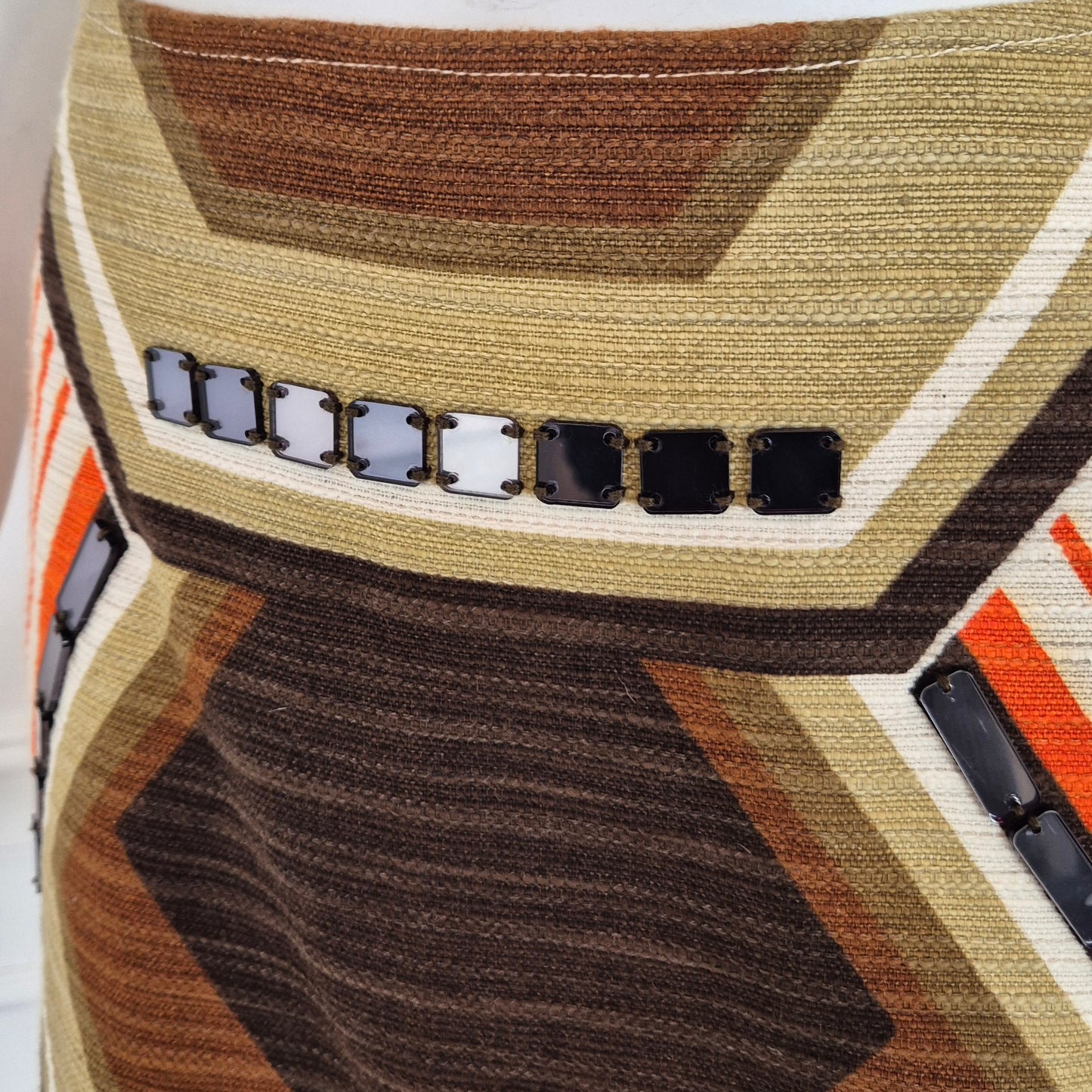 Miu Miu | Minigonna fantasia optical specchietti applicati SS 2005