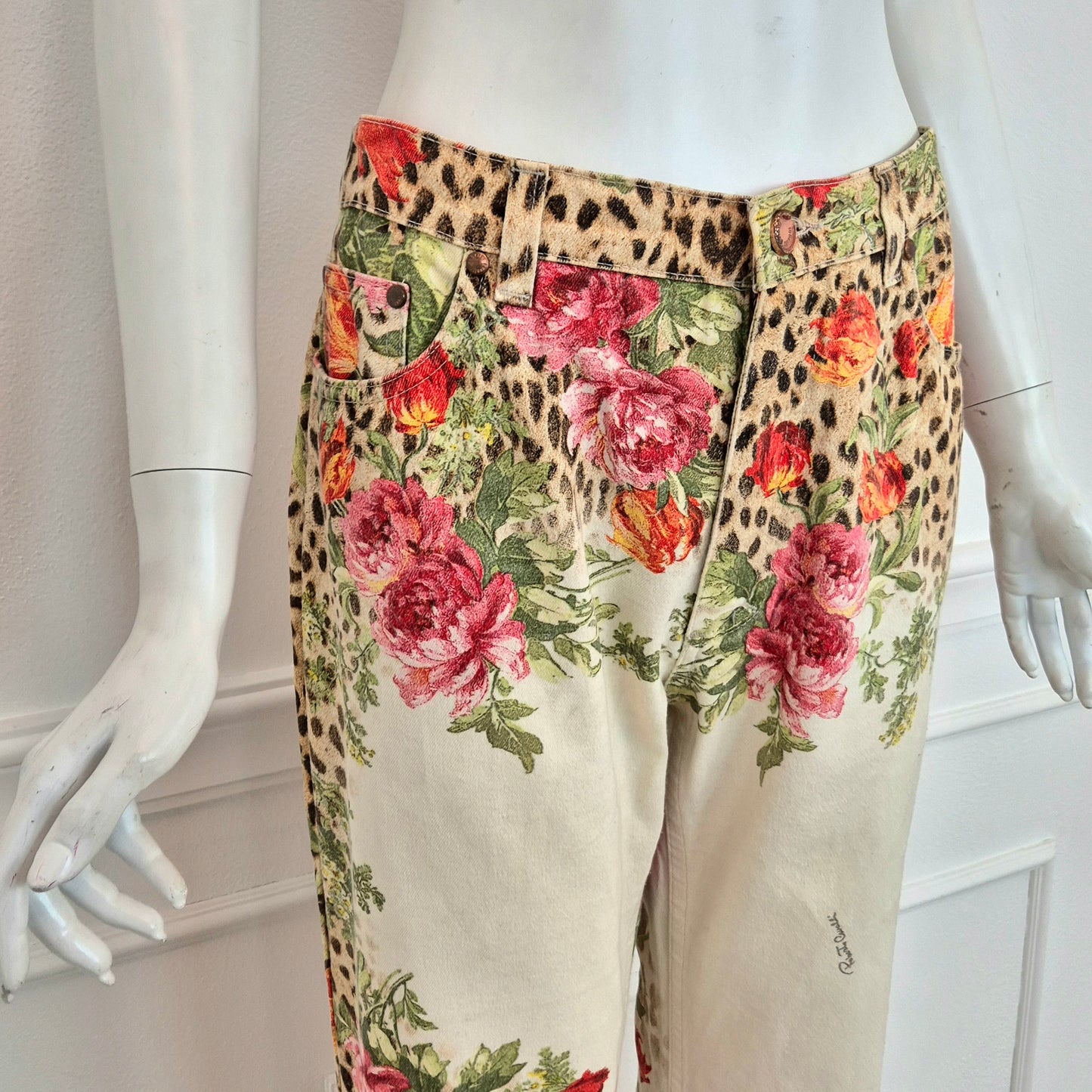 Roberto Cavalli | Jeans fiori + animalier ss 2002