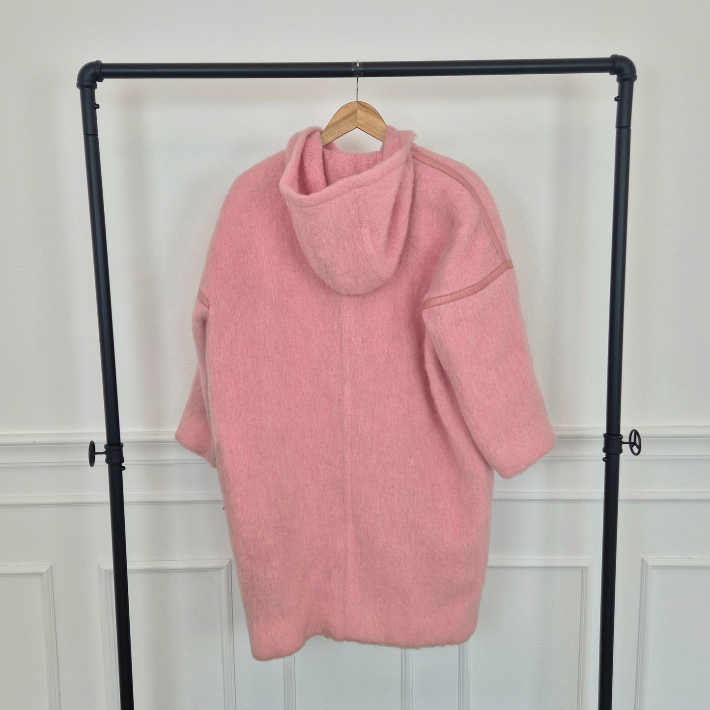 Courreges | Montgomery vintage rosa lana e pelle