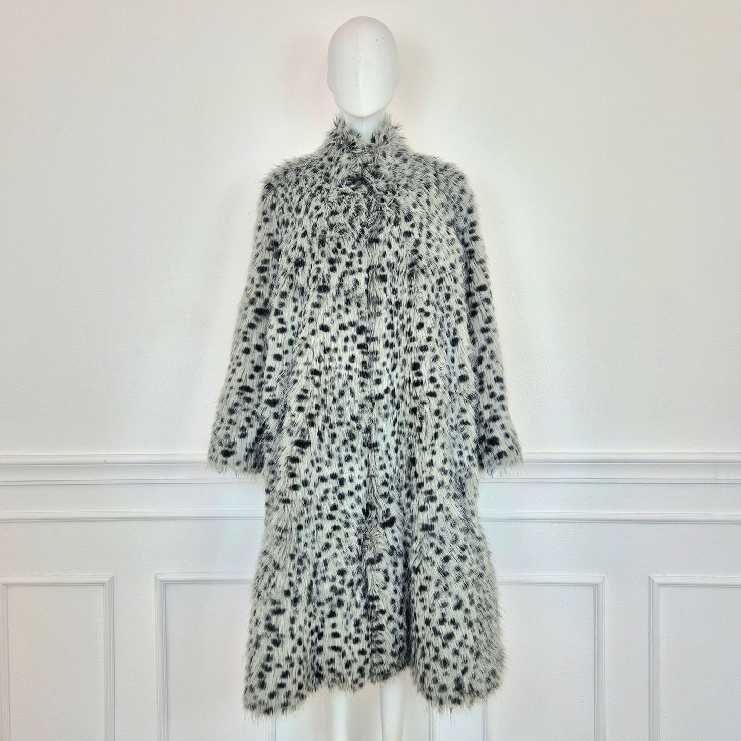 Too cool for fur | Ecopelliccia lunga animalier grigio