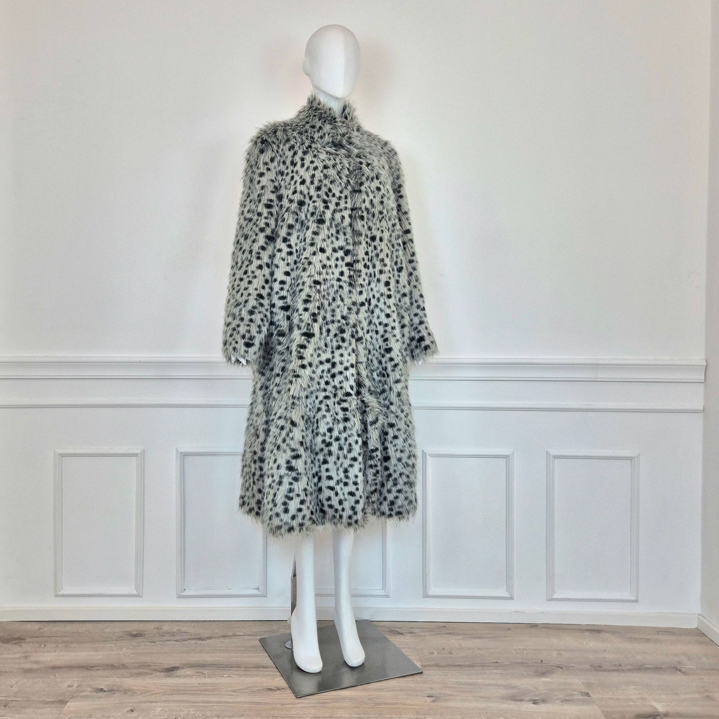 Too cool for fur | Ecopelliccia lunga animalier grigio