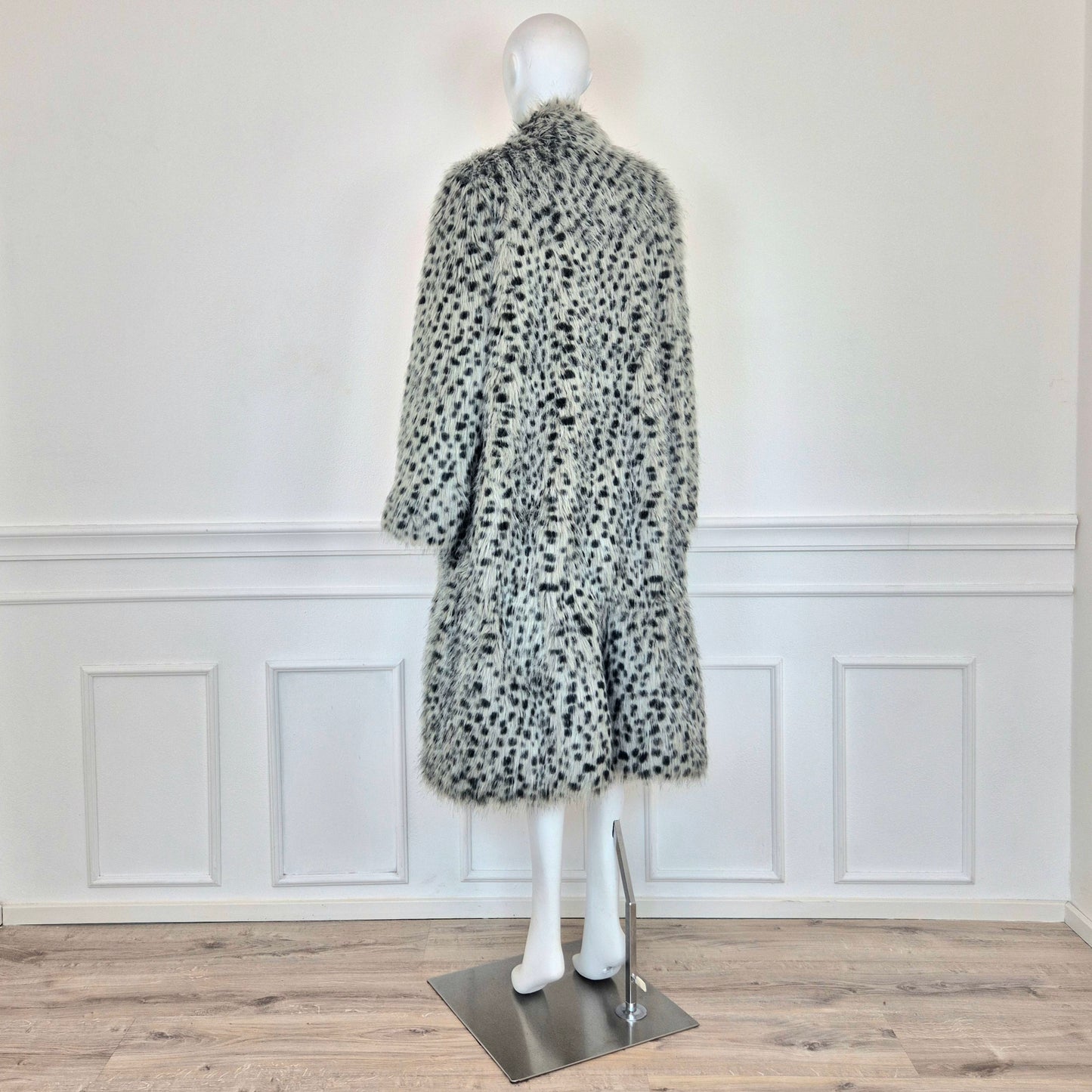 Too cool for fur | Ecopelliccia lunga animalier grigio