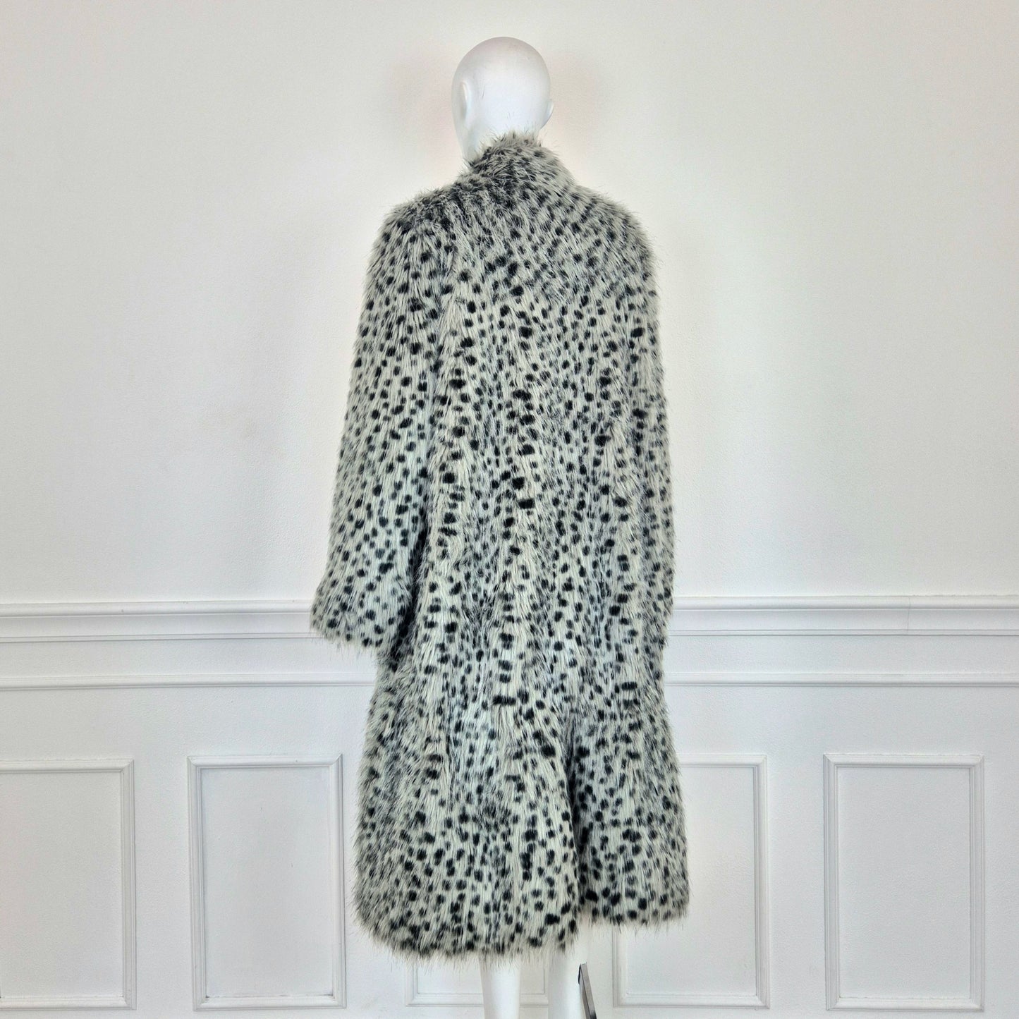 Too cool for fur | Ecopelliccia lunga animalier grigio