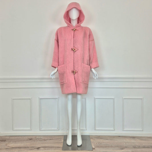 Courreges | Montgomery vintage rosa lana e pelle