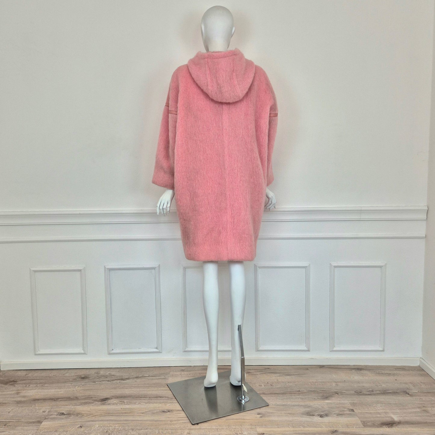 Courreges | Montgomery vintage rosa lana e pelle