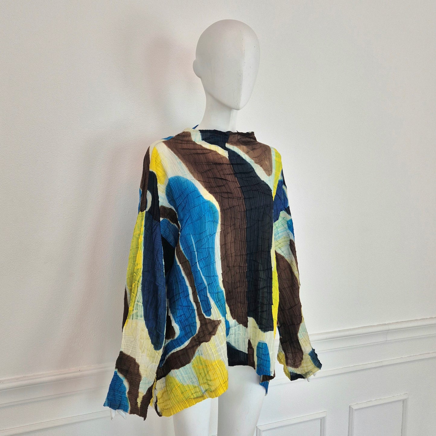 Issey Miyake | Maglia plissettata macchie multicolor