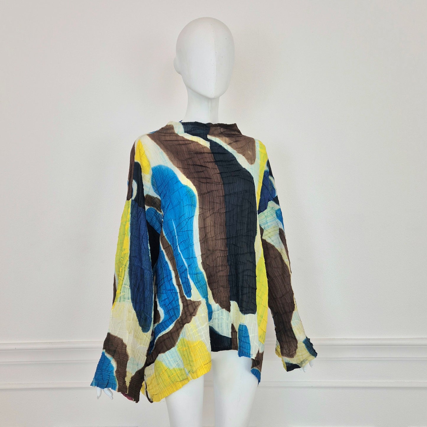 Issey Miyake | Maglia plissettata macchie multicolor