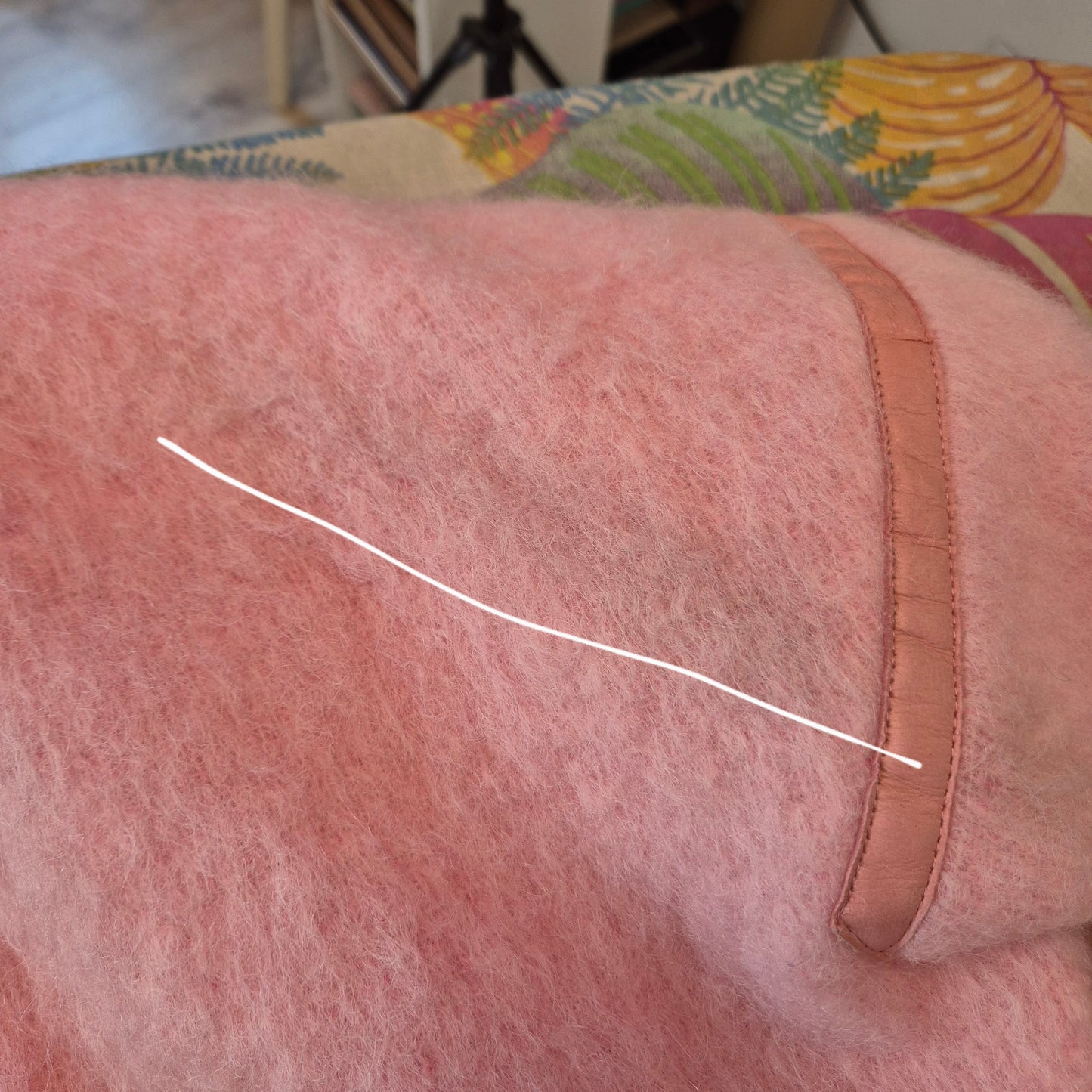 Courreges | Montgomery vintage rosa lana e pelle