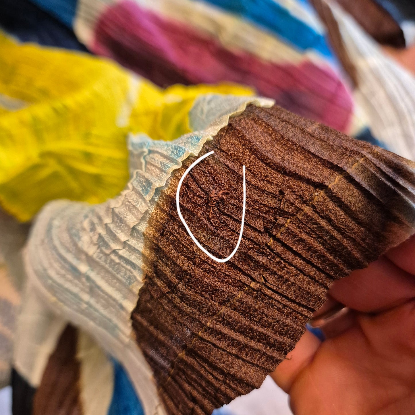 Issey Miyake | Maglia plissettata macchie multicolor