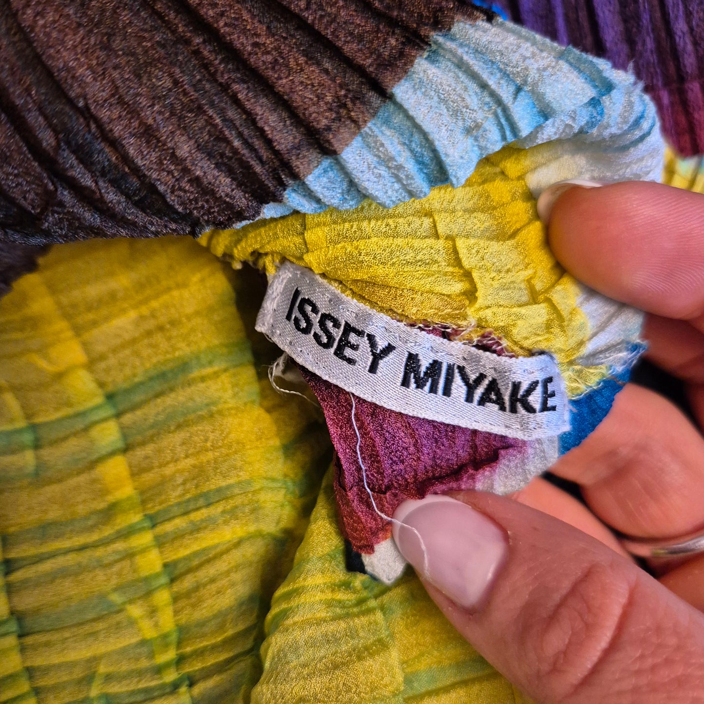 Issey Miyake | Maglia plissettata macchie multicolor