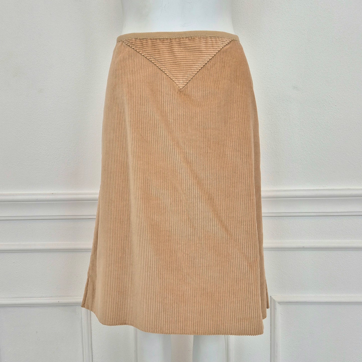 Courrēges | Gonna in velluto a coste beige