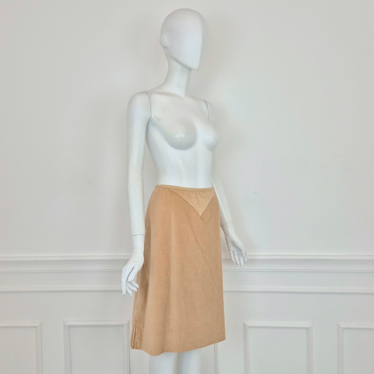 Courrēges | Gonna in velluto a coste beige