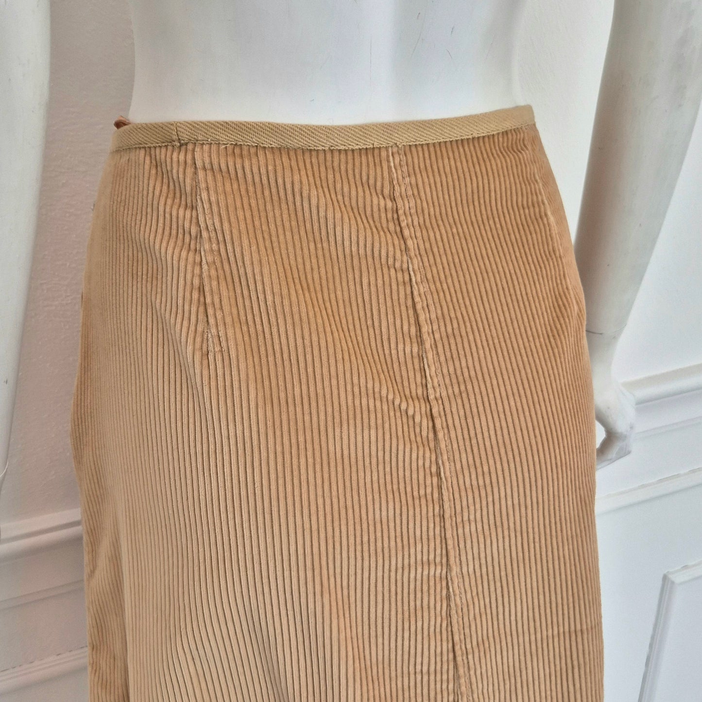 Courrēges | Gonna in velluto a coste beige