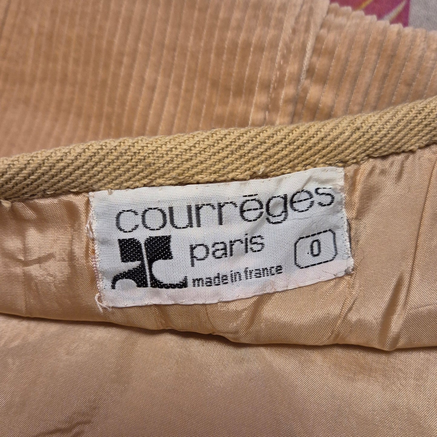 Courrēges | Gonna in velluto a coste beige