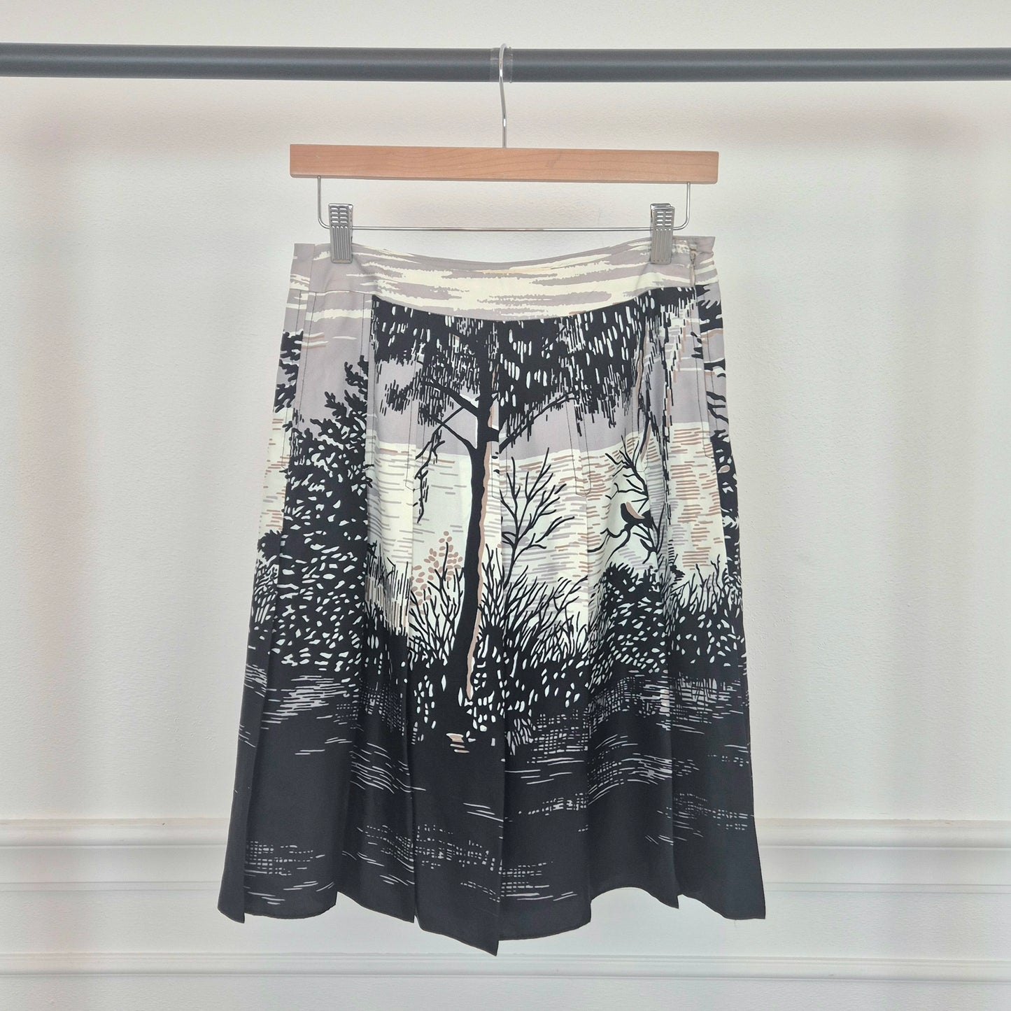 Marni | Gonna in seta stampa albero