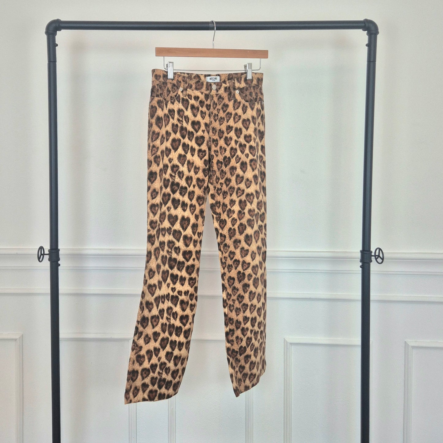 Moschino | Pantaloni leopardo cuori