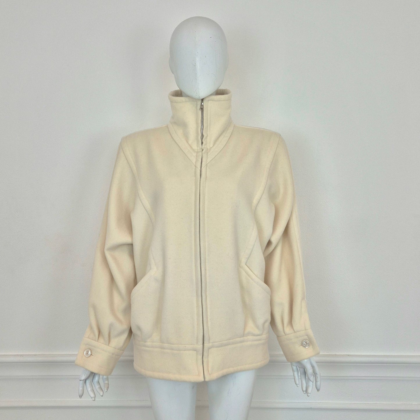 Courrēges | Cappottino vintage bianco panna