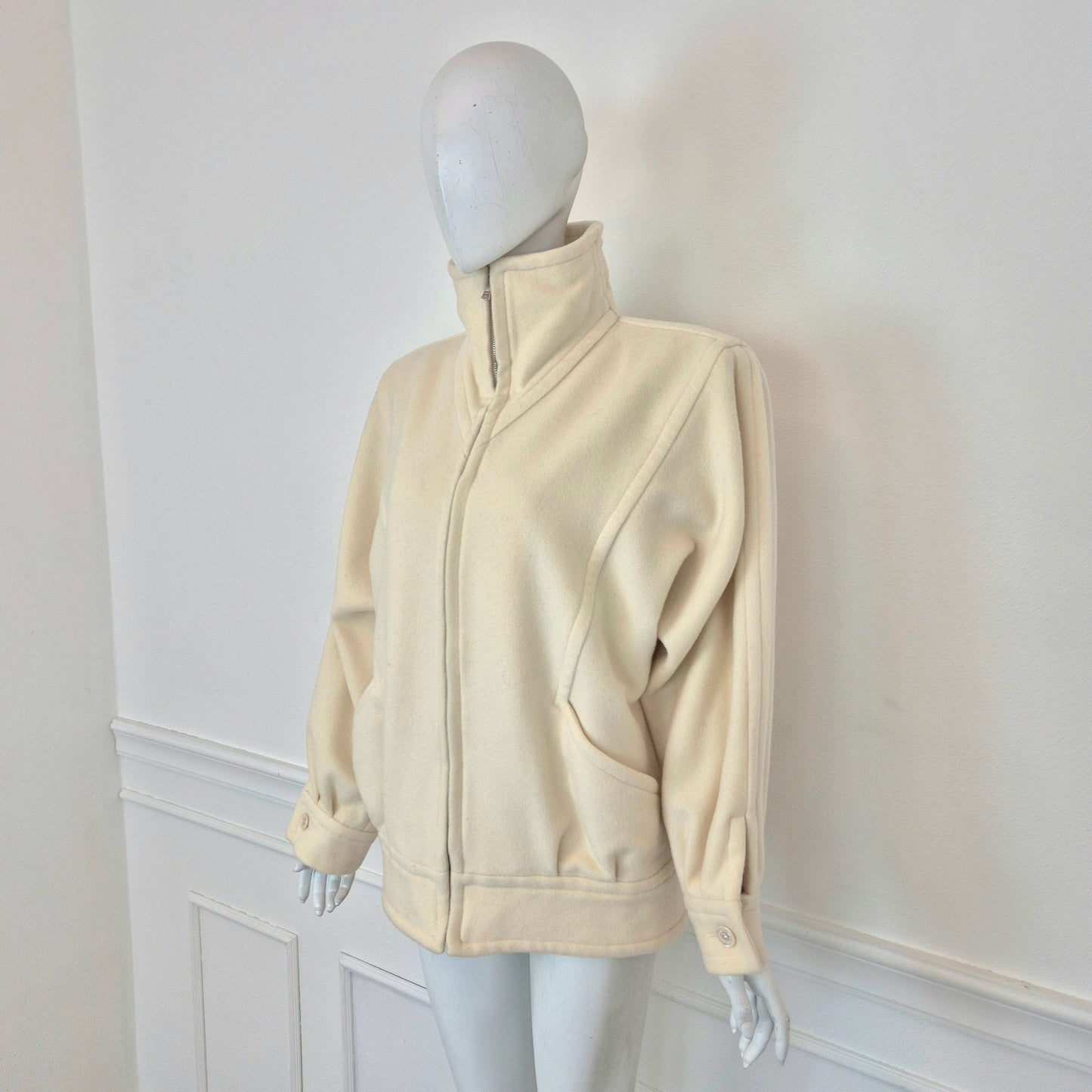 Courrēges | Cappottino vintage bianco panna