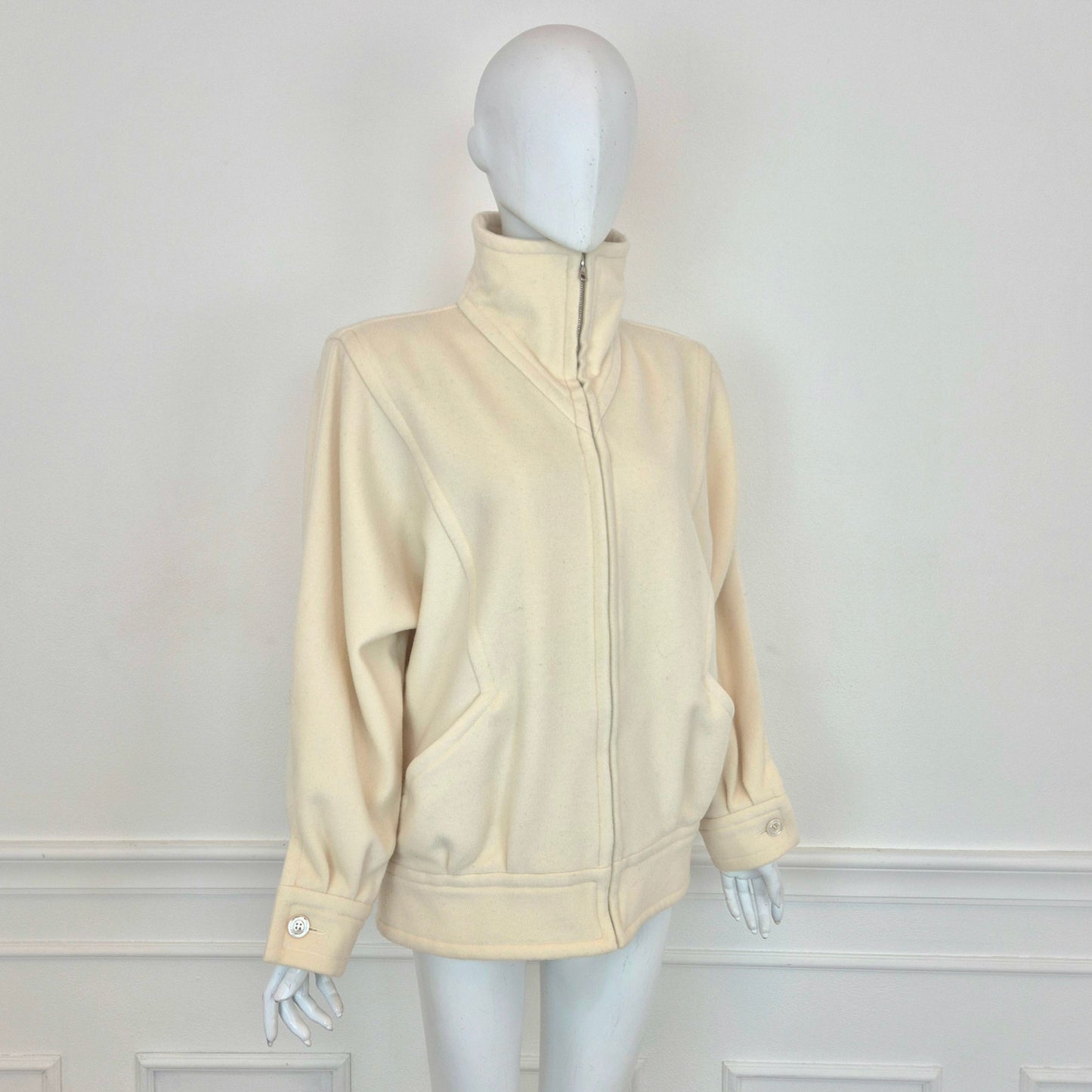 Courrēges | Cappottino vintage bianco panna