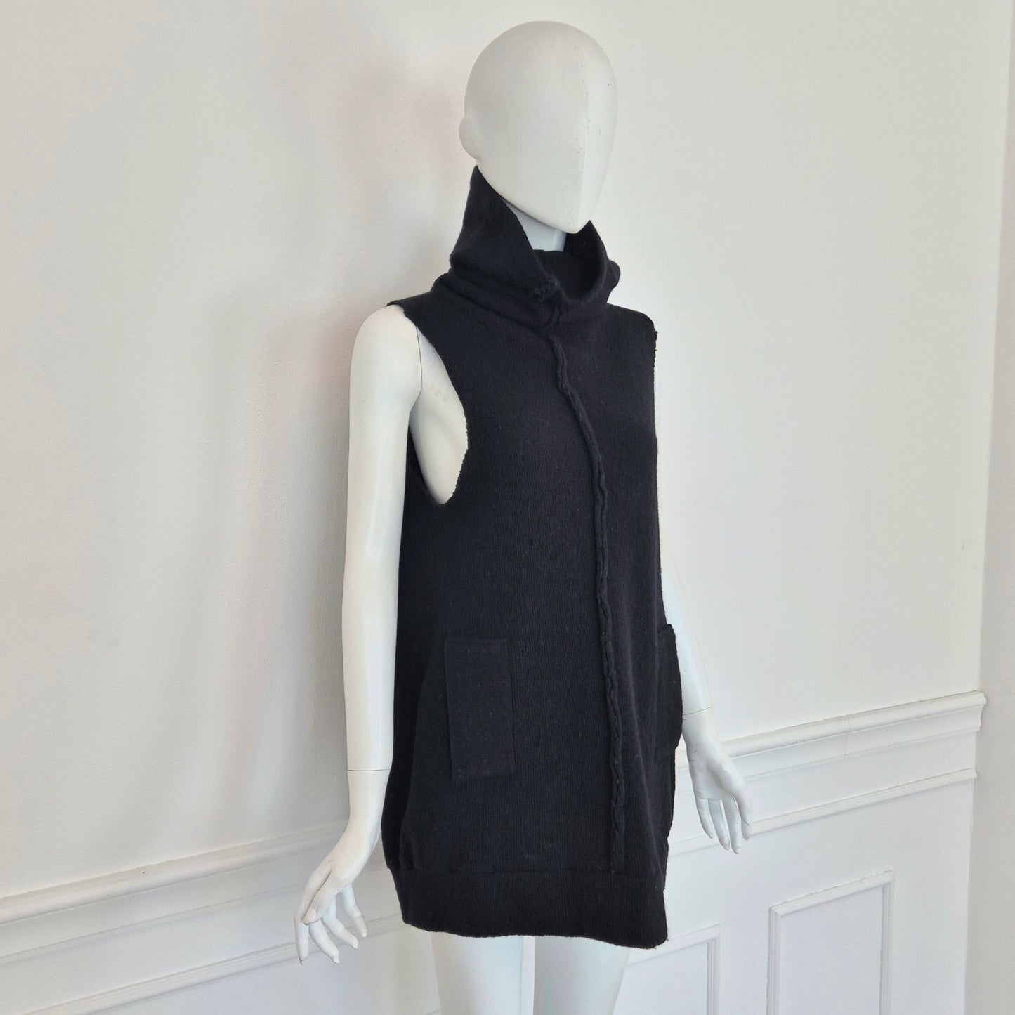 Y's YohjiYamamoto | Top maglia in lana nera