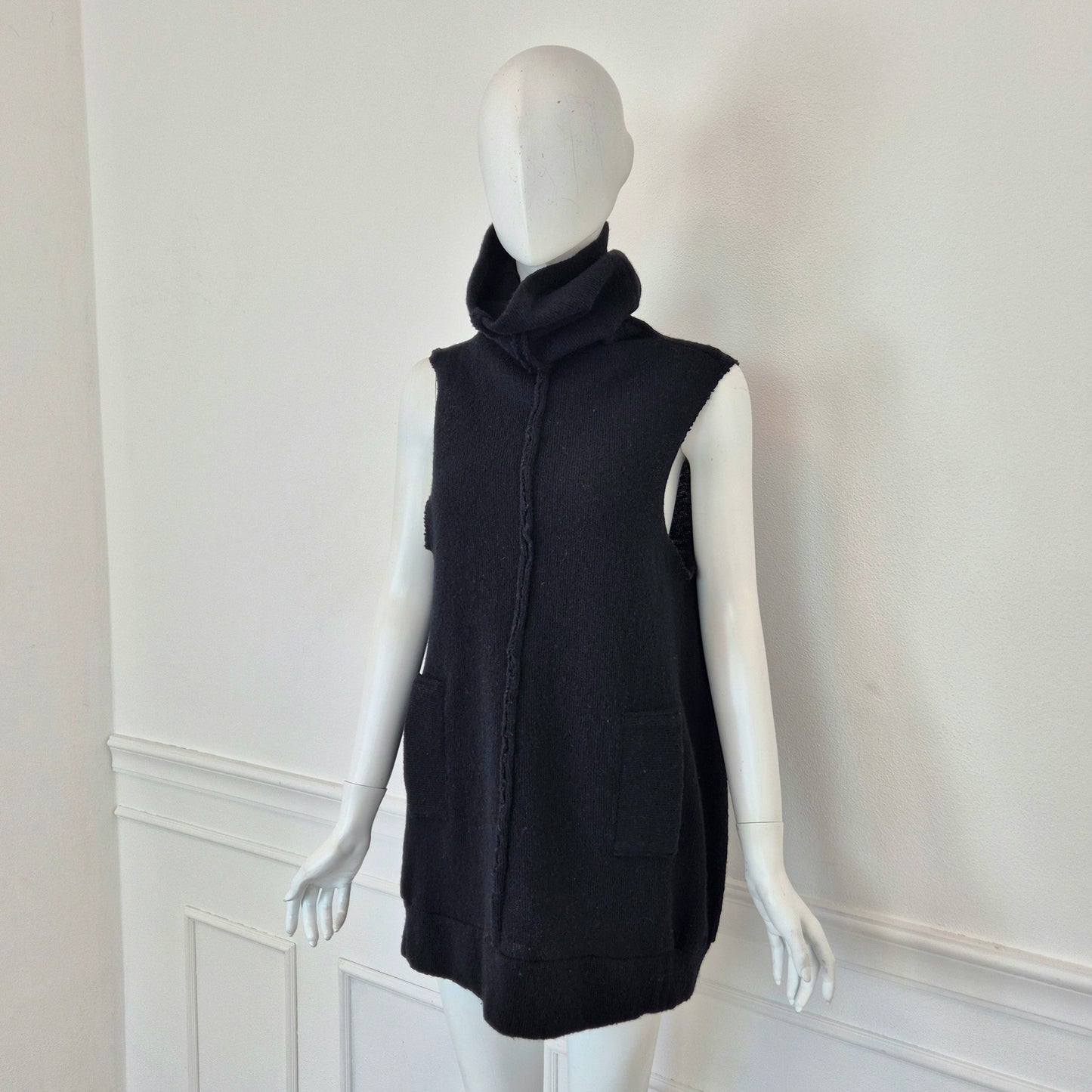 Y's YohjiYamamoto | Top maglia in lana nera