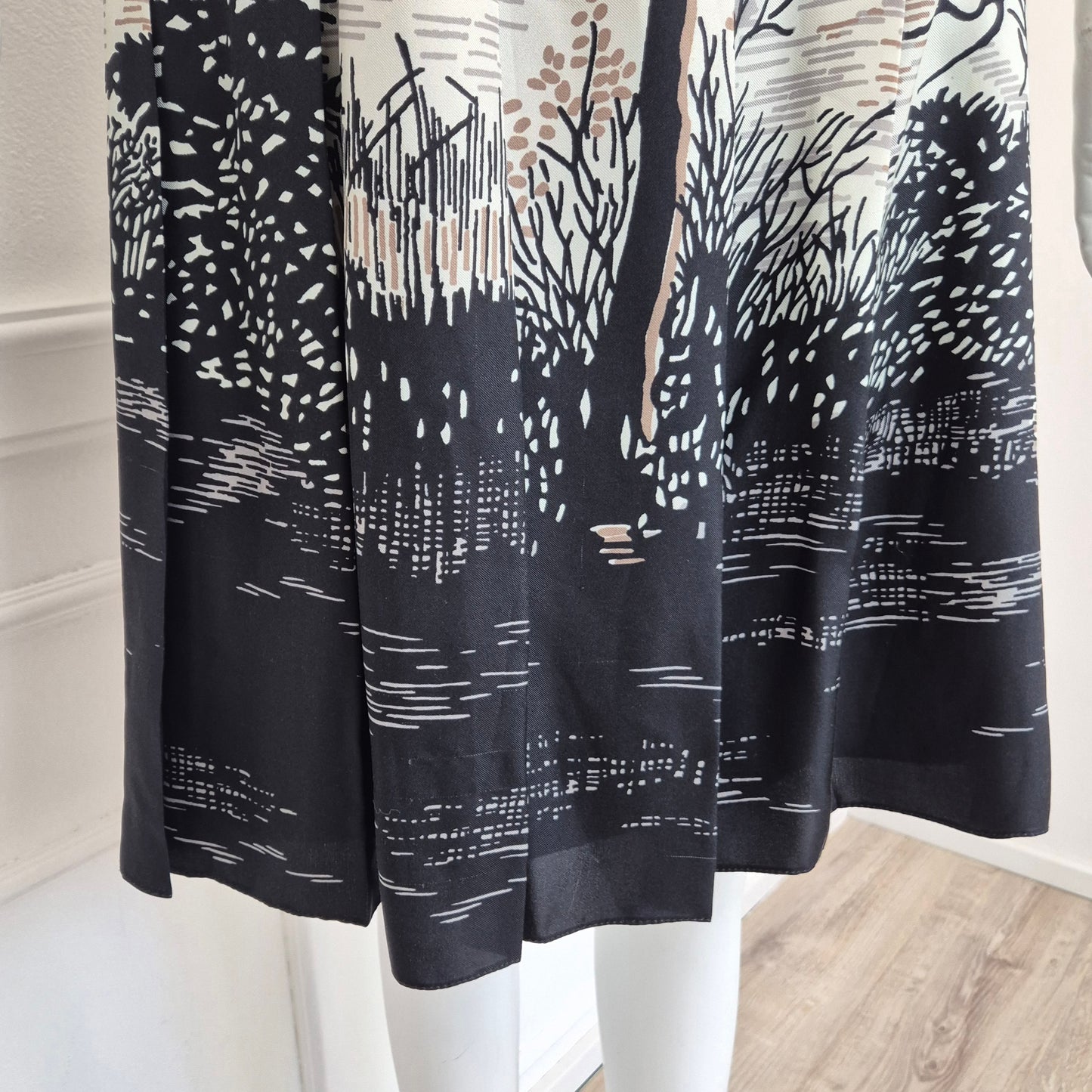 Marni | Gonna in seta stampa albero