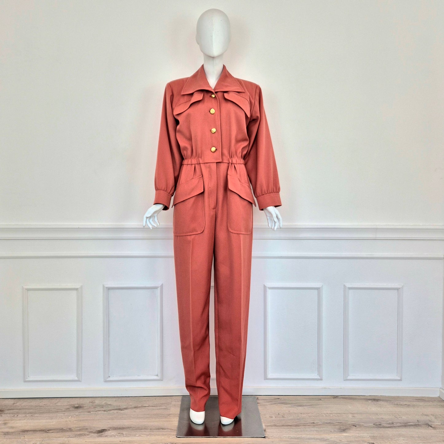 Yves Saint Laurent | Tuta vintage bottoni conchiglia