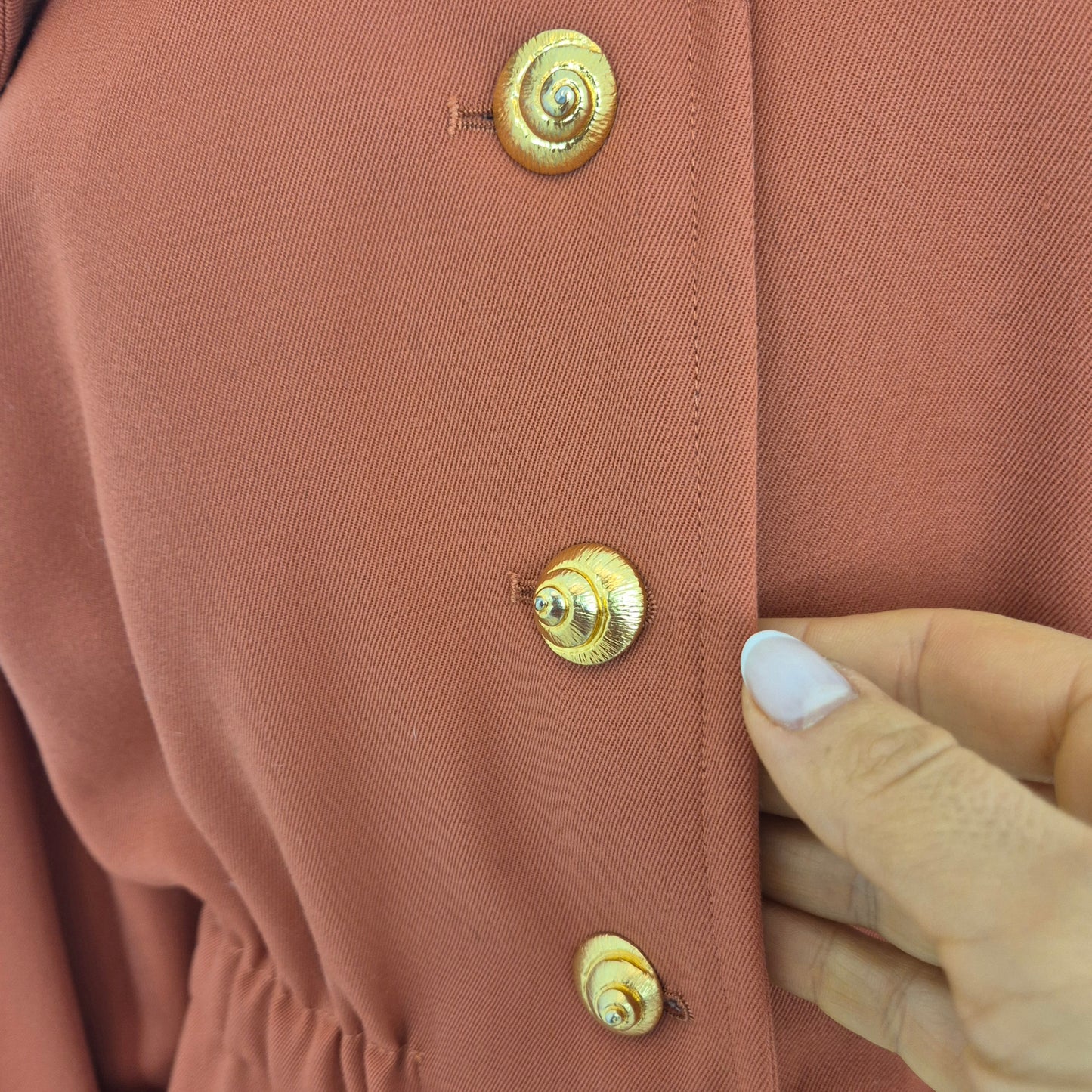 Yves Saint Laurent | Tuta vintage bottoni conchiglia