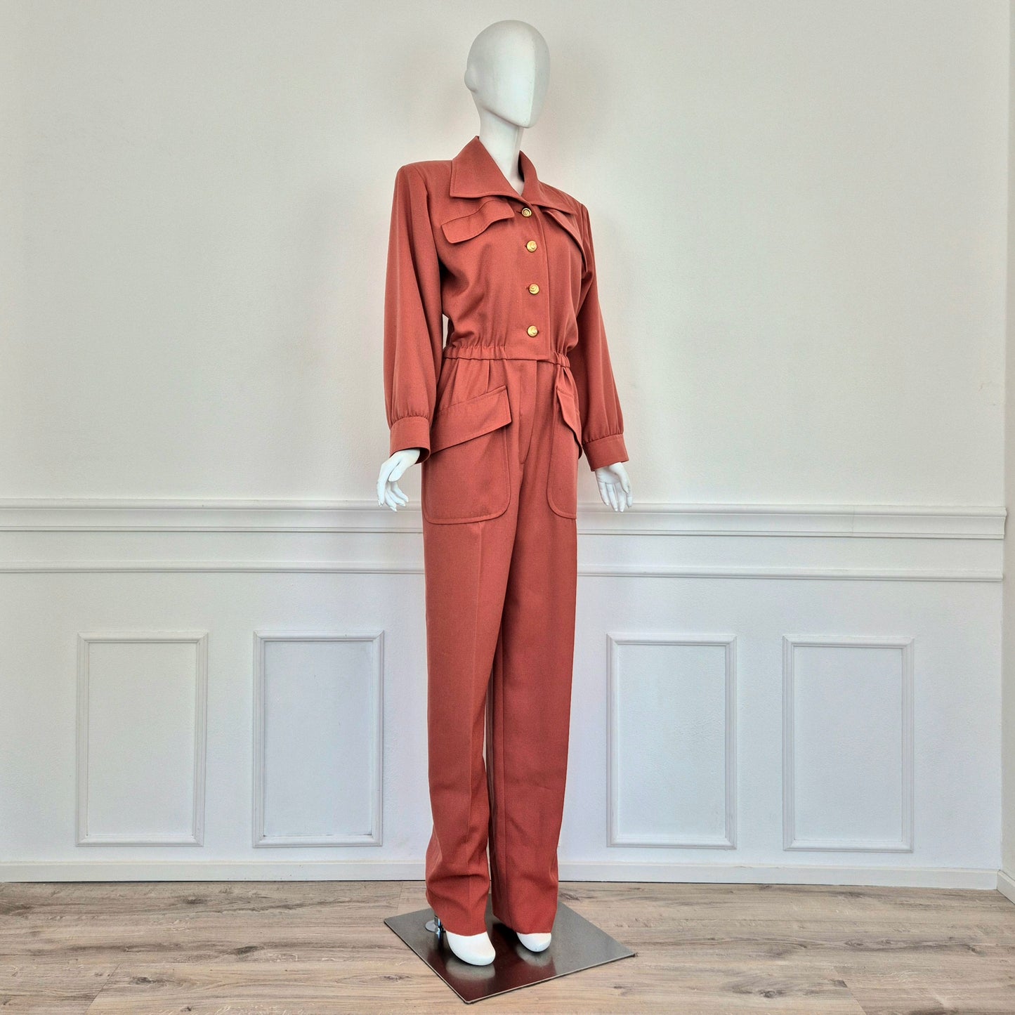 Yves Saint Laurent | Tuta vintage bottoni conchiglia