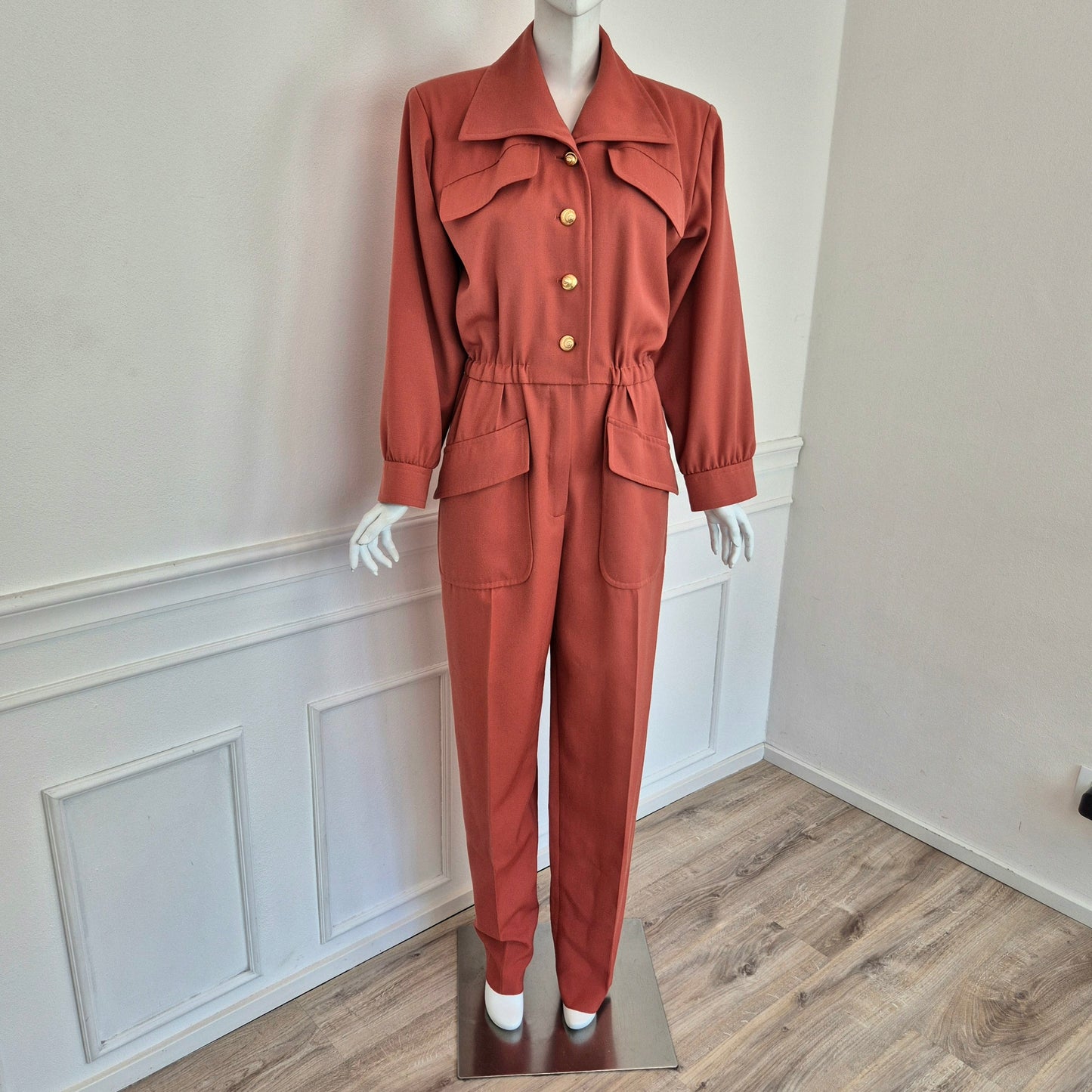 Yves Saint Laurent | Tuta vintage bottoni conchiglia