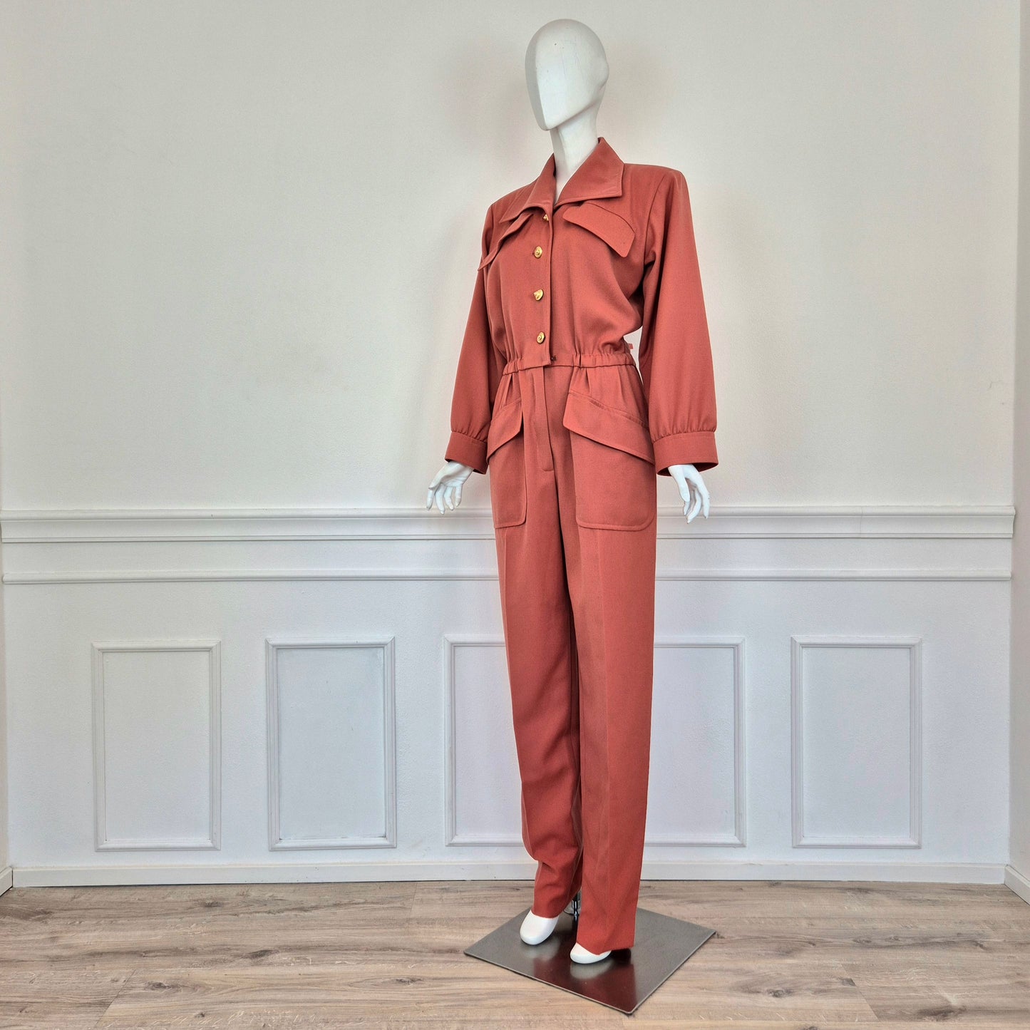 Yves Saint Laurent | Tuta vintage bottoni conchiglia