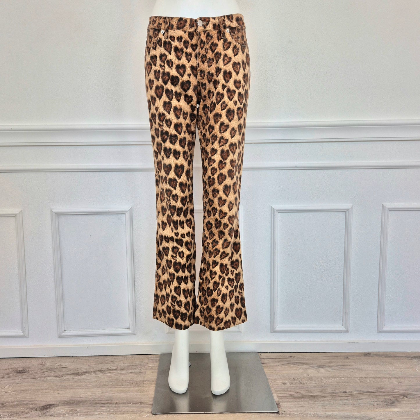 Moschino | Pantaloni leopardo cuori