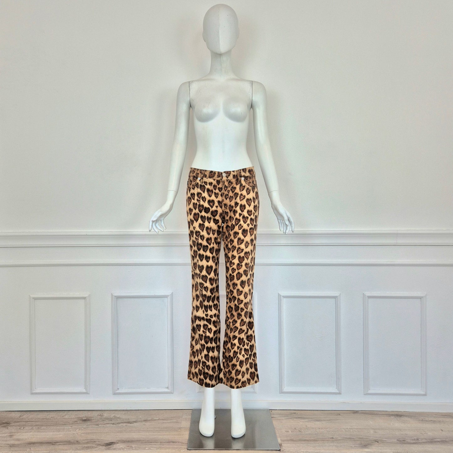 Moschino | Pantaloni leopardo cuori