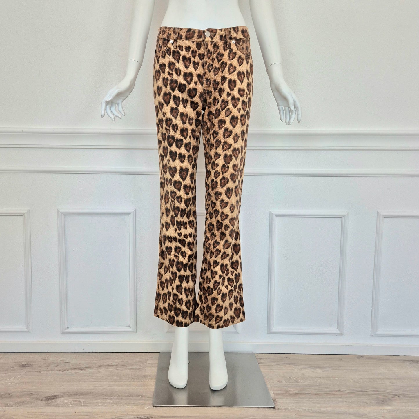 Moschino | Pantaloni leopardo cuori