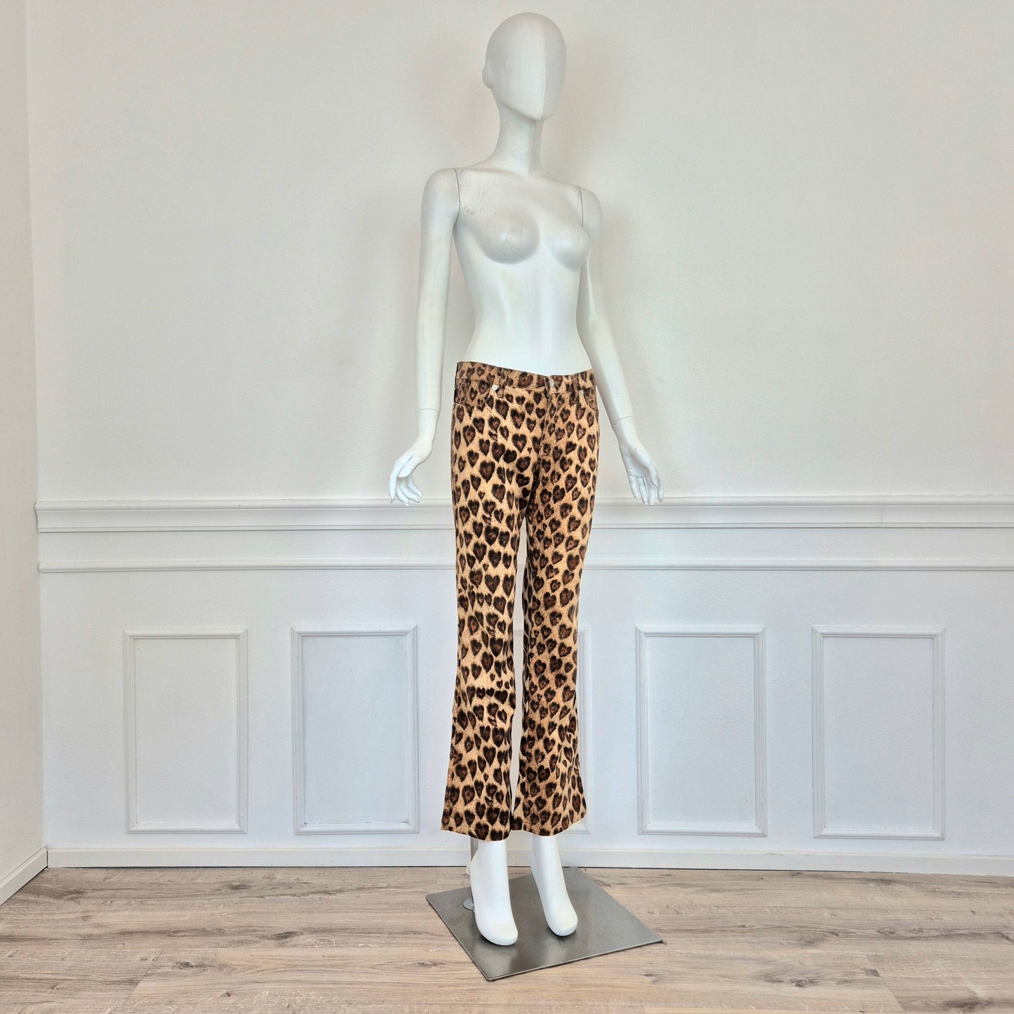 Moschino | Pantaloni leopardo cuori