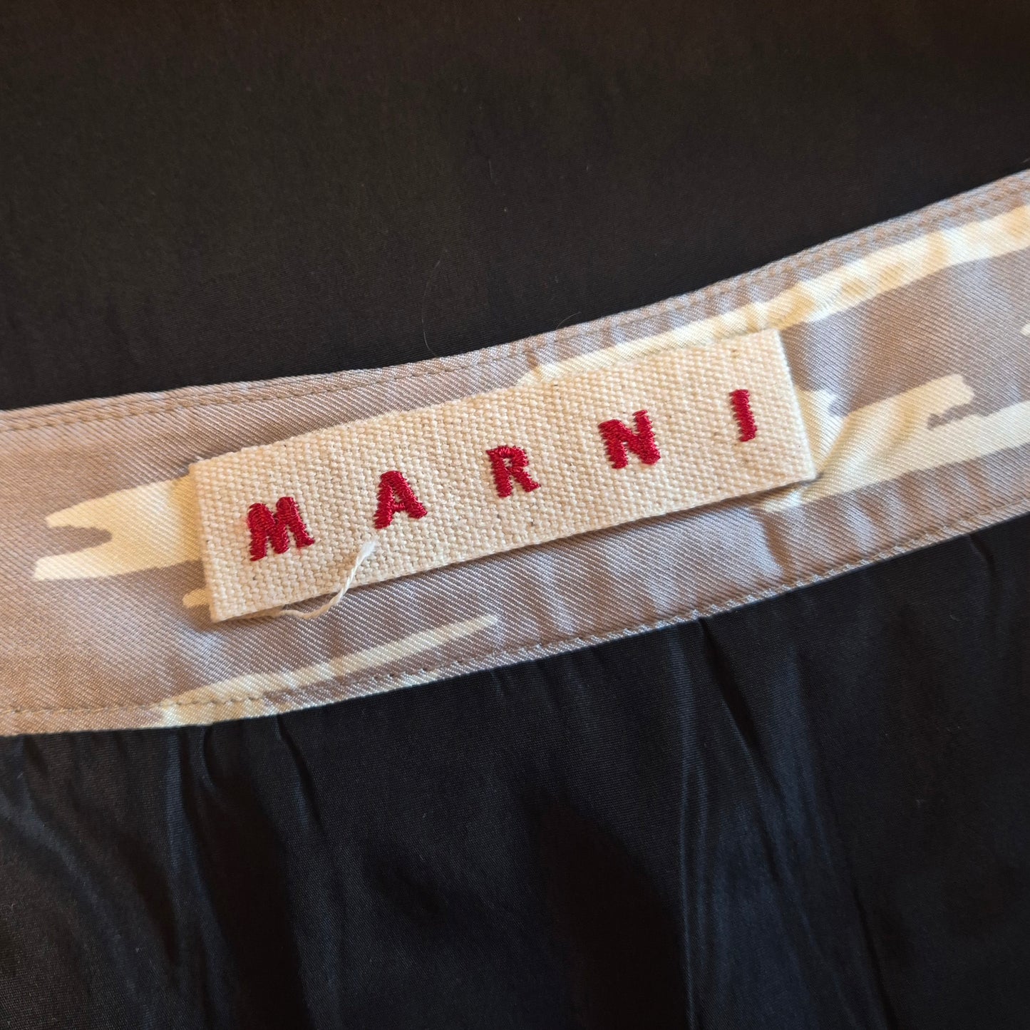 Marni | Gonna in seta stampa albero