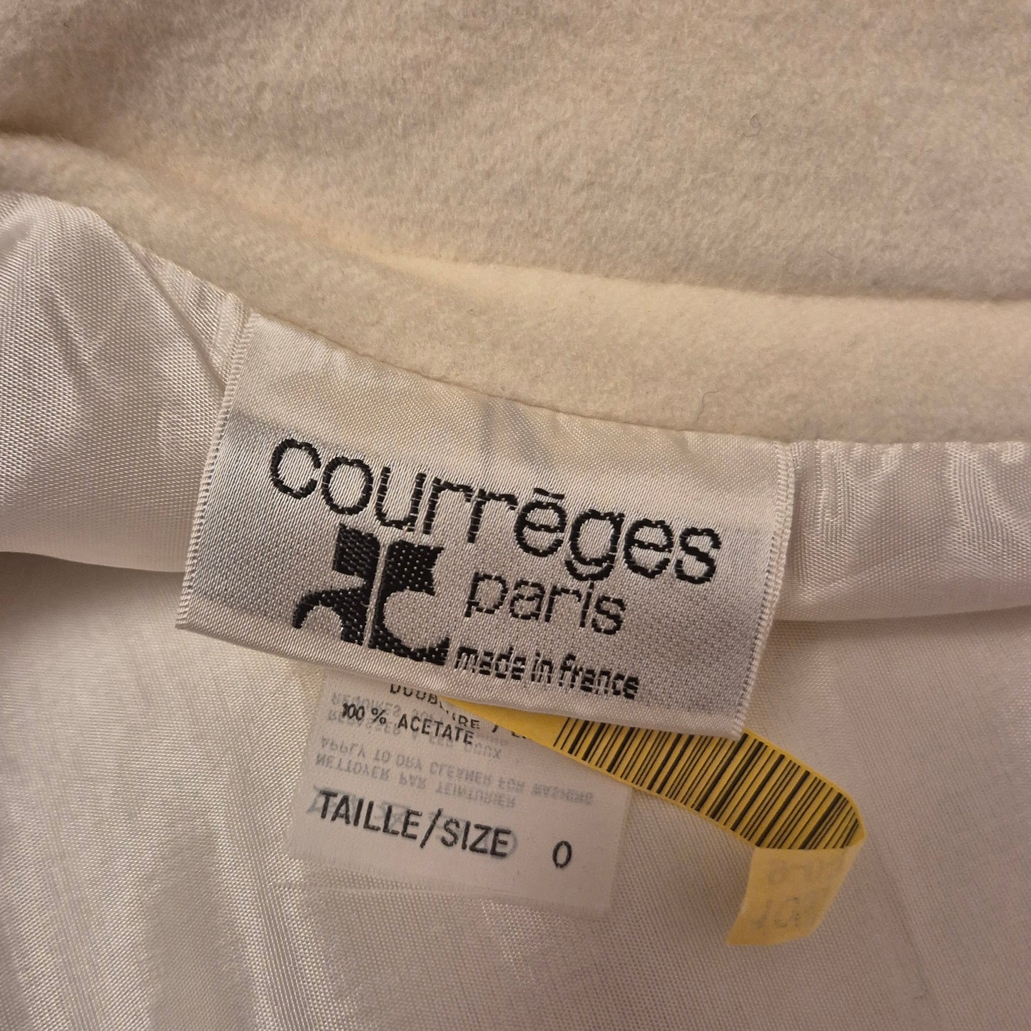 Courrēges | Cappottino vintage bianco panna