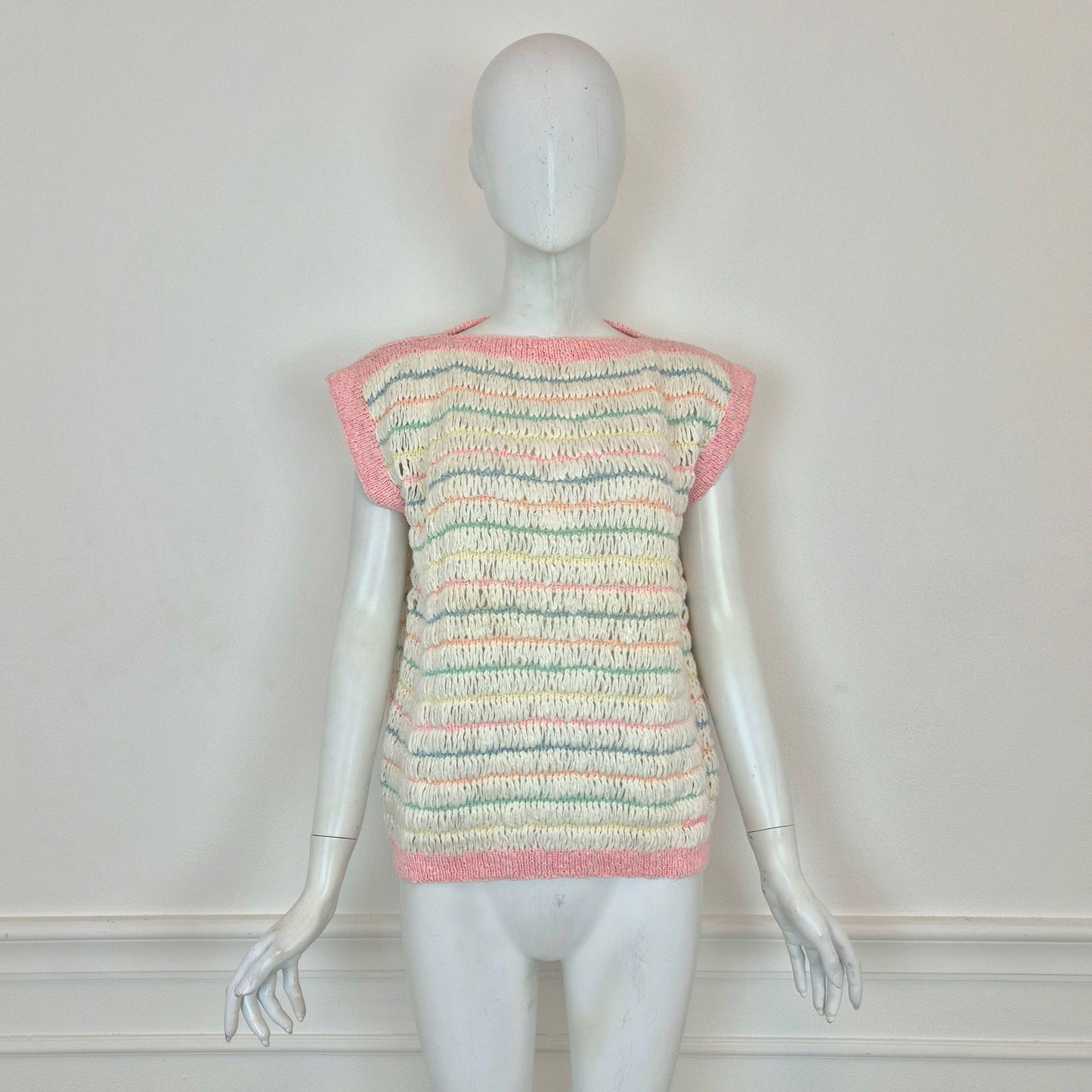 Courrēges | Gilet righe colori pastello