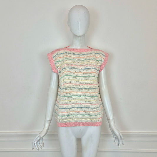 Courrēges | Gilet righe colori pastello