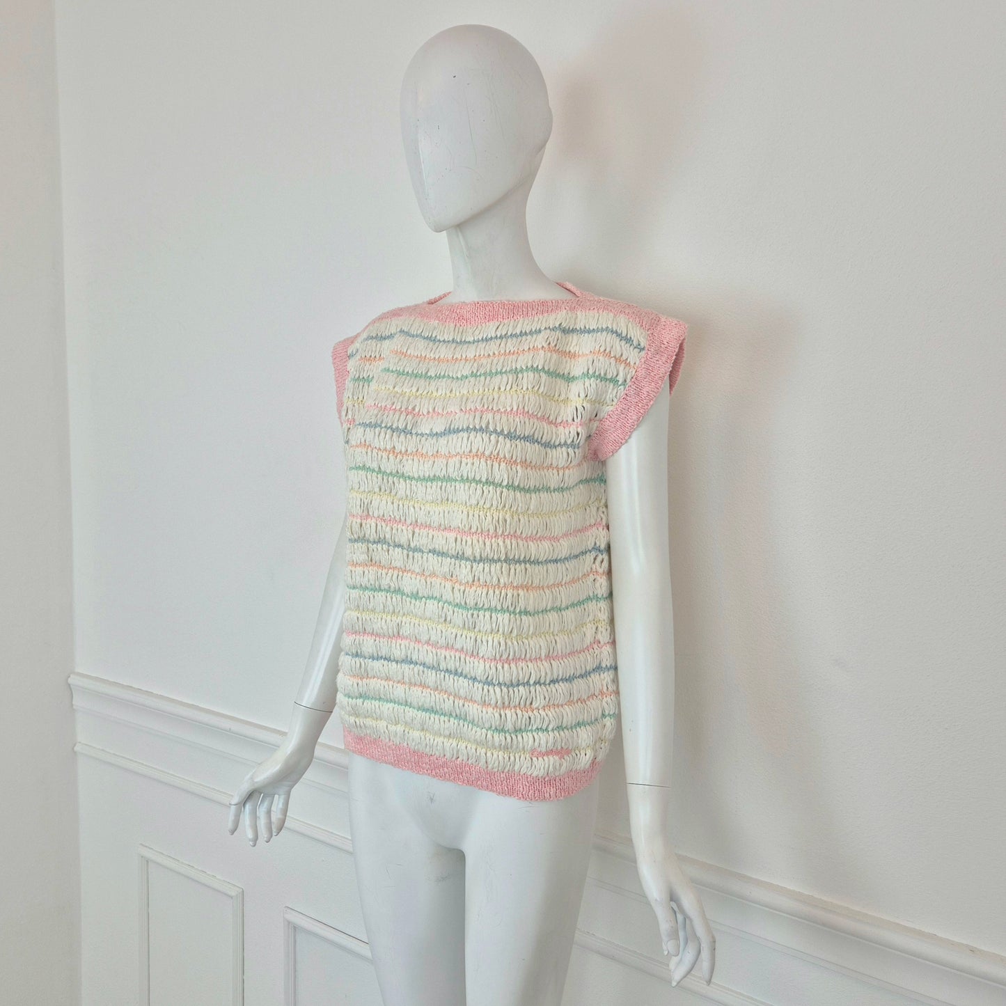 Courrēges | Gilet righe colori pastello