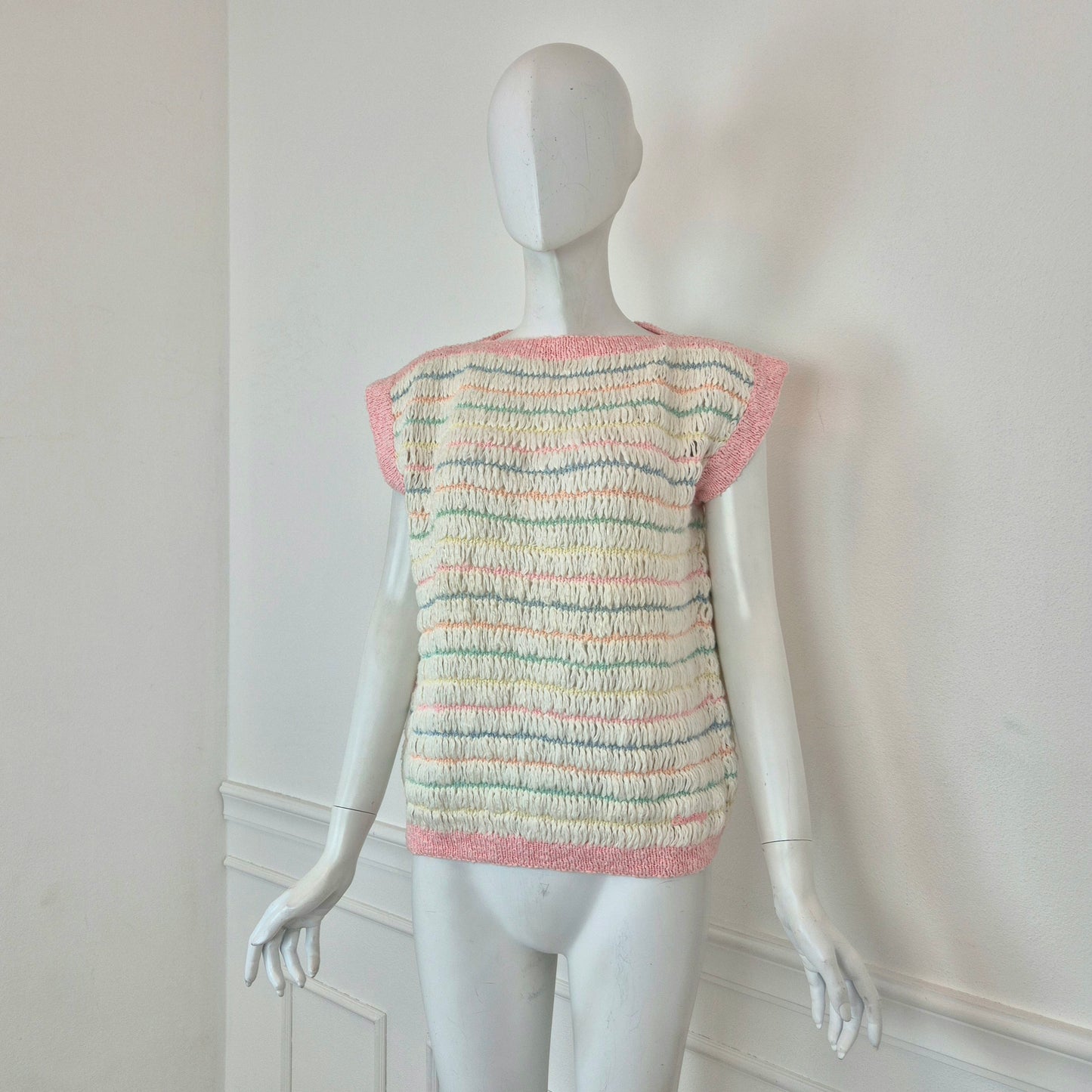 Courrēges | Gilet righe colori pastello