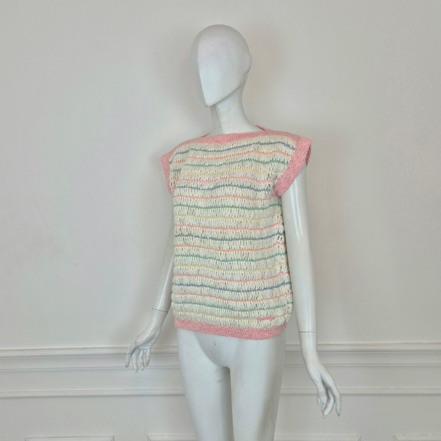 Courrēges | Gilet righe colori pastello